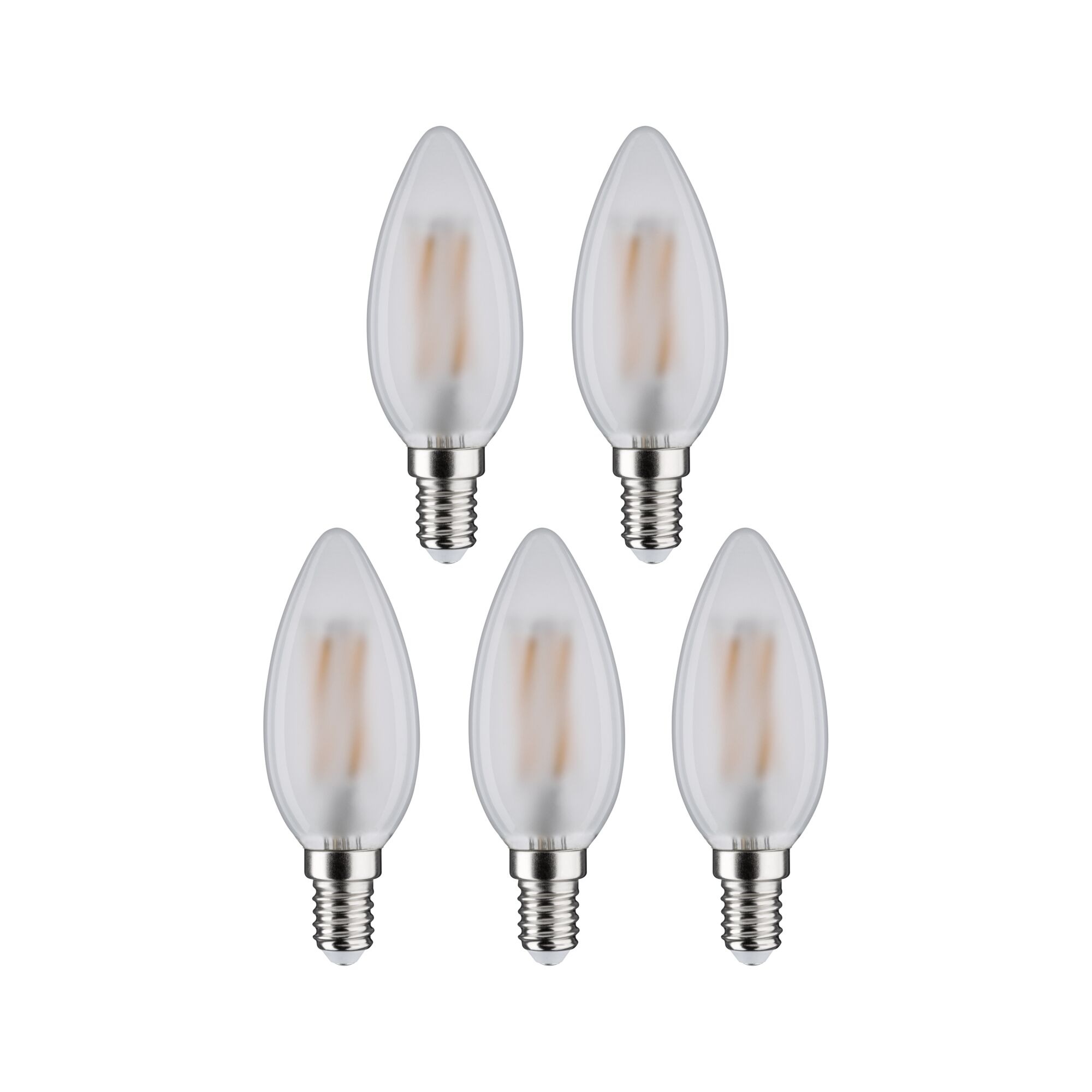 Paulmann LED-Leuchtmittel »5er Pack Kerze 470lm 2700K matt 230V« E14 5 Stk. Warmweiß