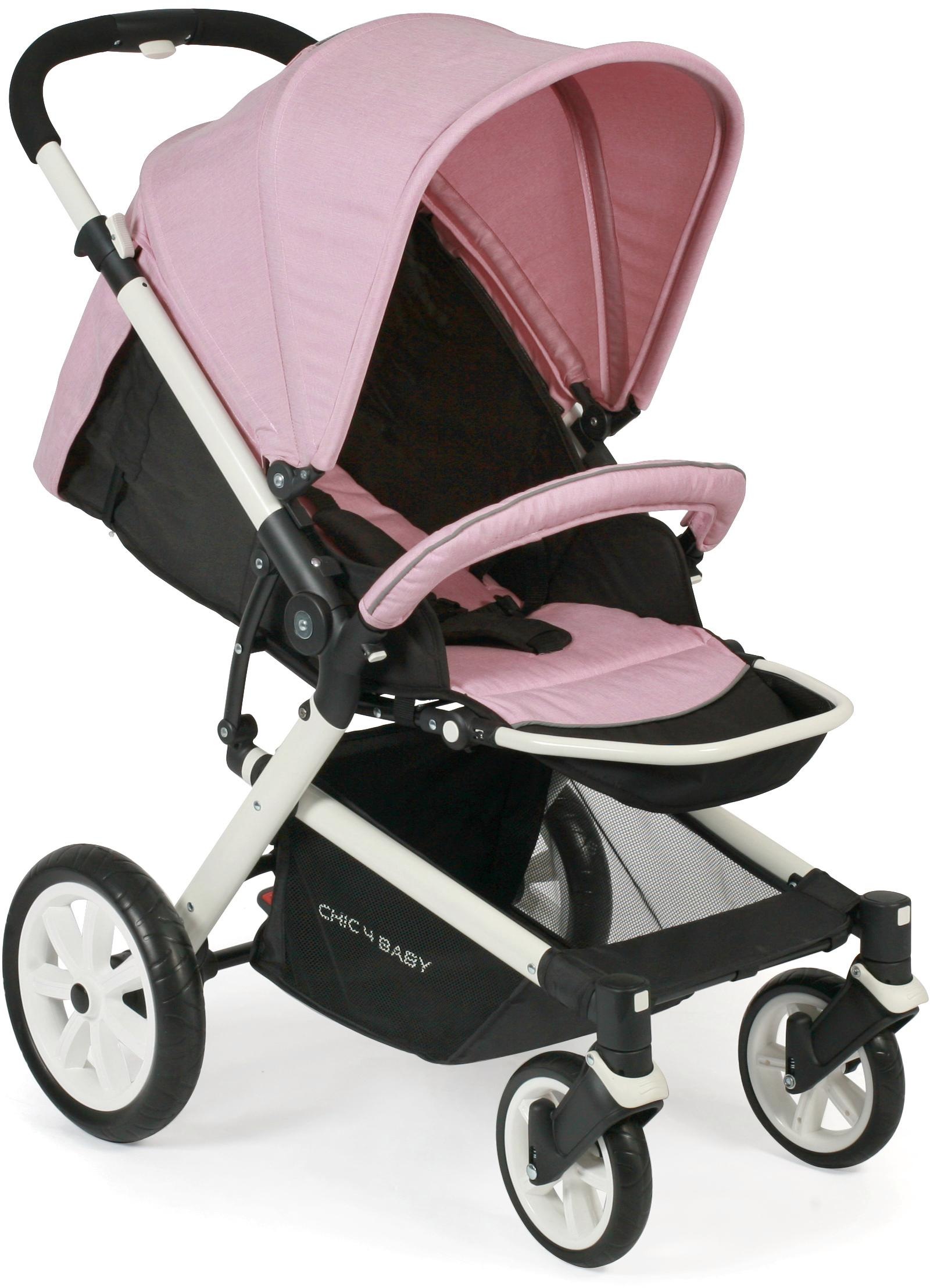 CHIC4BABY Sport-Kinderwagen »Boomer, rosa«, mit schwenk- und feststellbaren Vorderrädern