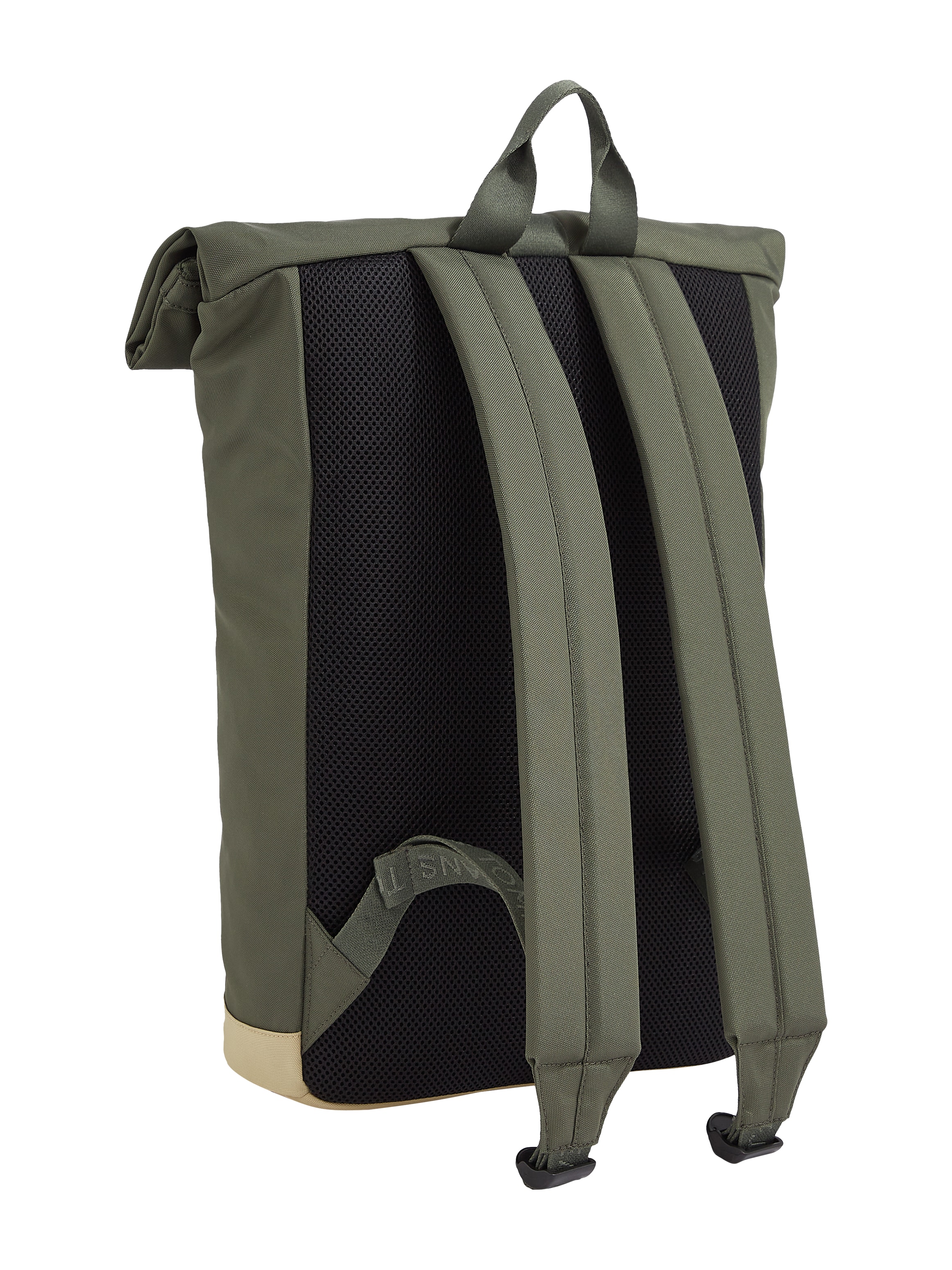 Tommy Jeans Freizeitrucksack »TJM ESS DAILY ROLLTOP BACKPACK«, Men Travelbag, Cityrucksack mit kontrastfarbigem Boden