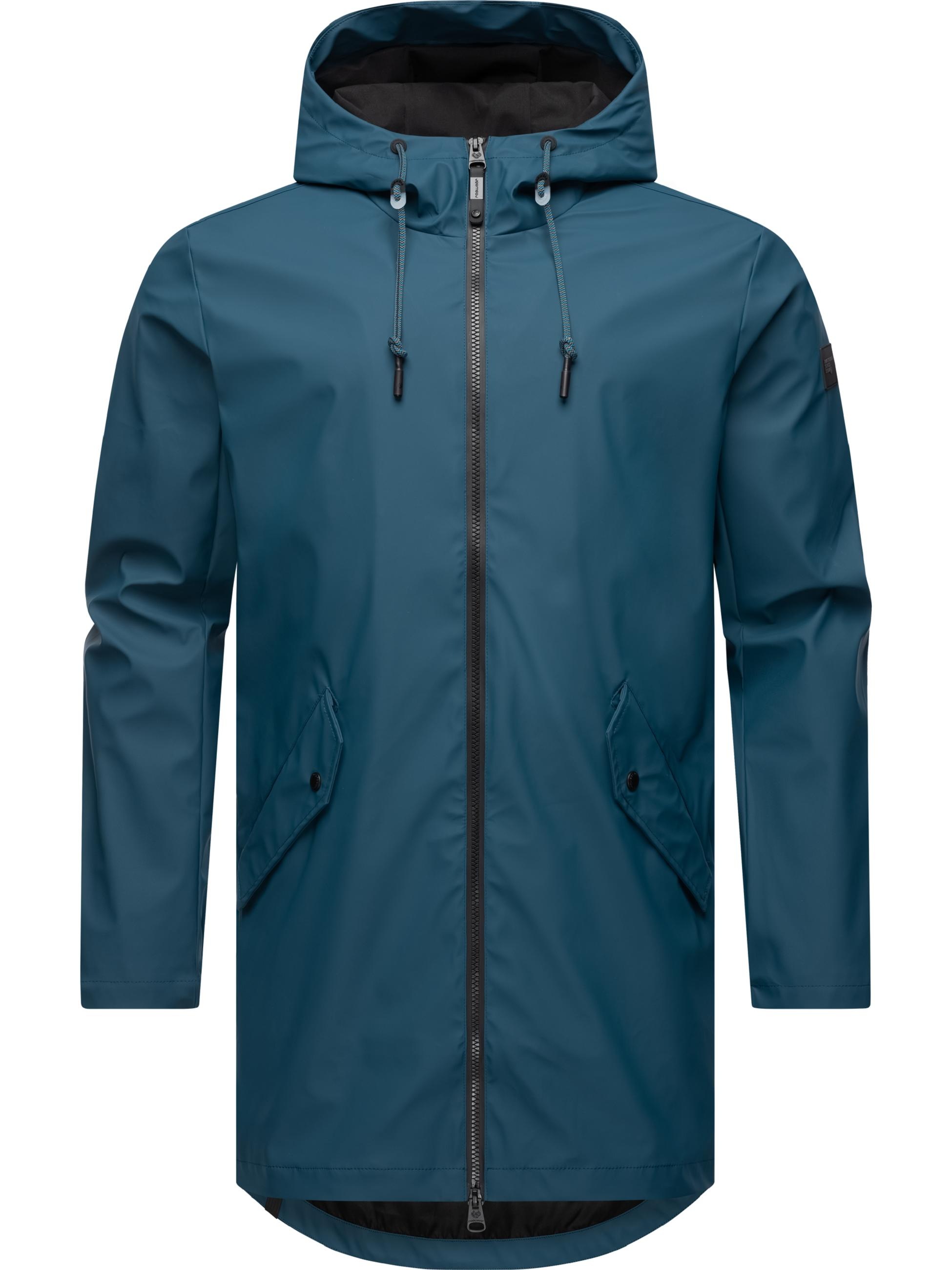 Ragwear Regenjacke »Regenmantel Sanwoy«, mit Kapuze, Lange, wasserdichte Herren Regenjacke mit Kapuze