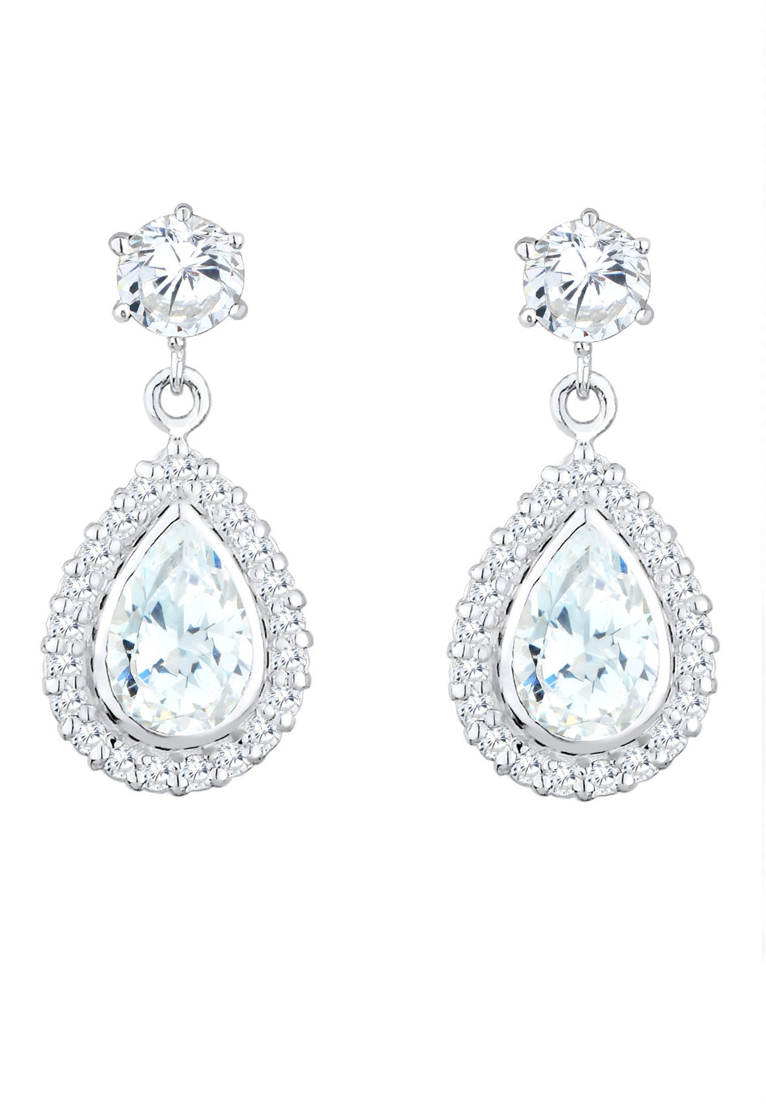 Elli Paar Ohrhänger »Ohrringe Tropfen Glamour Eleganz Zirkonia 925 Silber«
