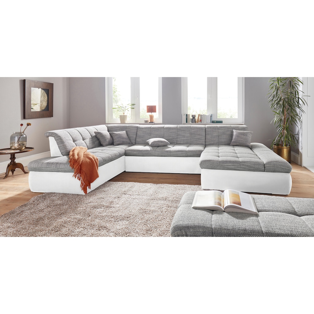 DOMO collection Wohnlandschaft »PB Moric wahlweise mit Bettfunktion und Armteilverstellung, Schlafsofa«