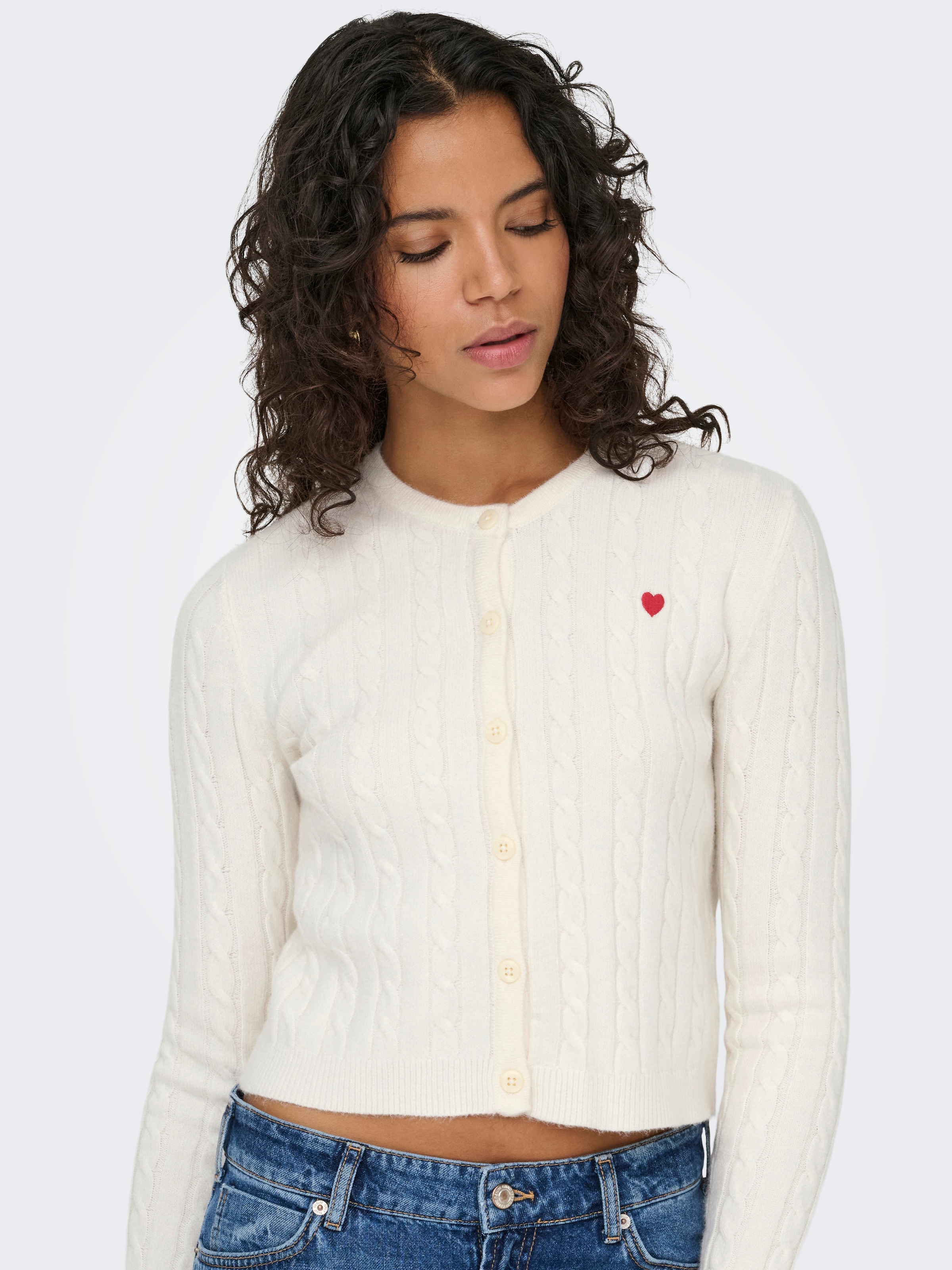 ONLY Strickjacke »ONLKATIA LS CABLE BUTTON CARDIGAN CC KNT«