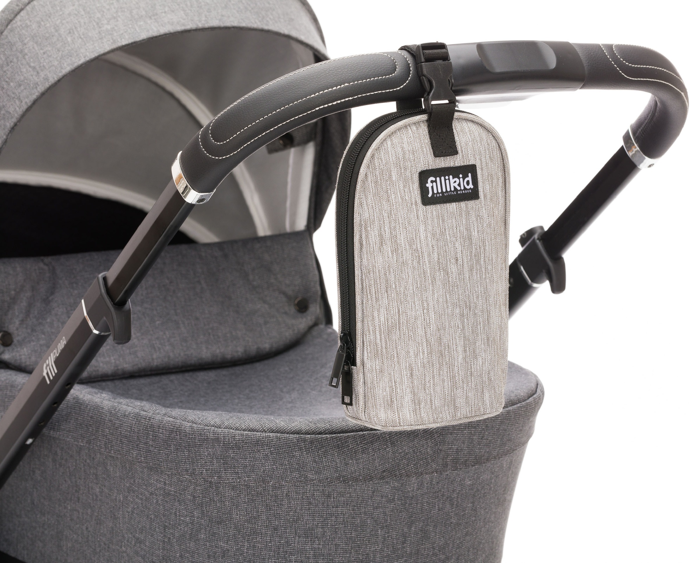 Fillikid Babyflaschenwärmer »hellgrau melange«, (Set, 2 tlg.), mit USB Anschluss zum Erwärmen der Babyflasche