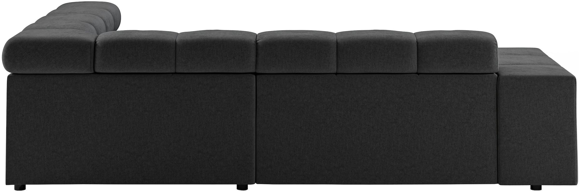 INOSIGN Ecksofa »Ancona, incl. Kopfteilverstellung + 3 Zierkissen, L-Form, Breite 249cm«, wahlweise motorische Sitztiefenverstellung, B/T(H: 249/215/70 cm
