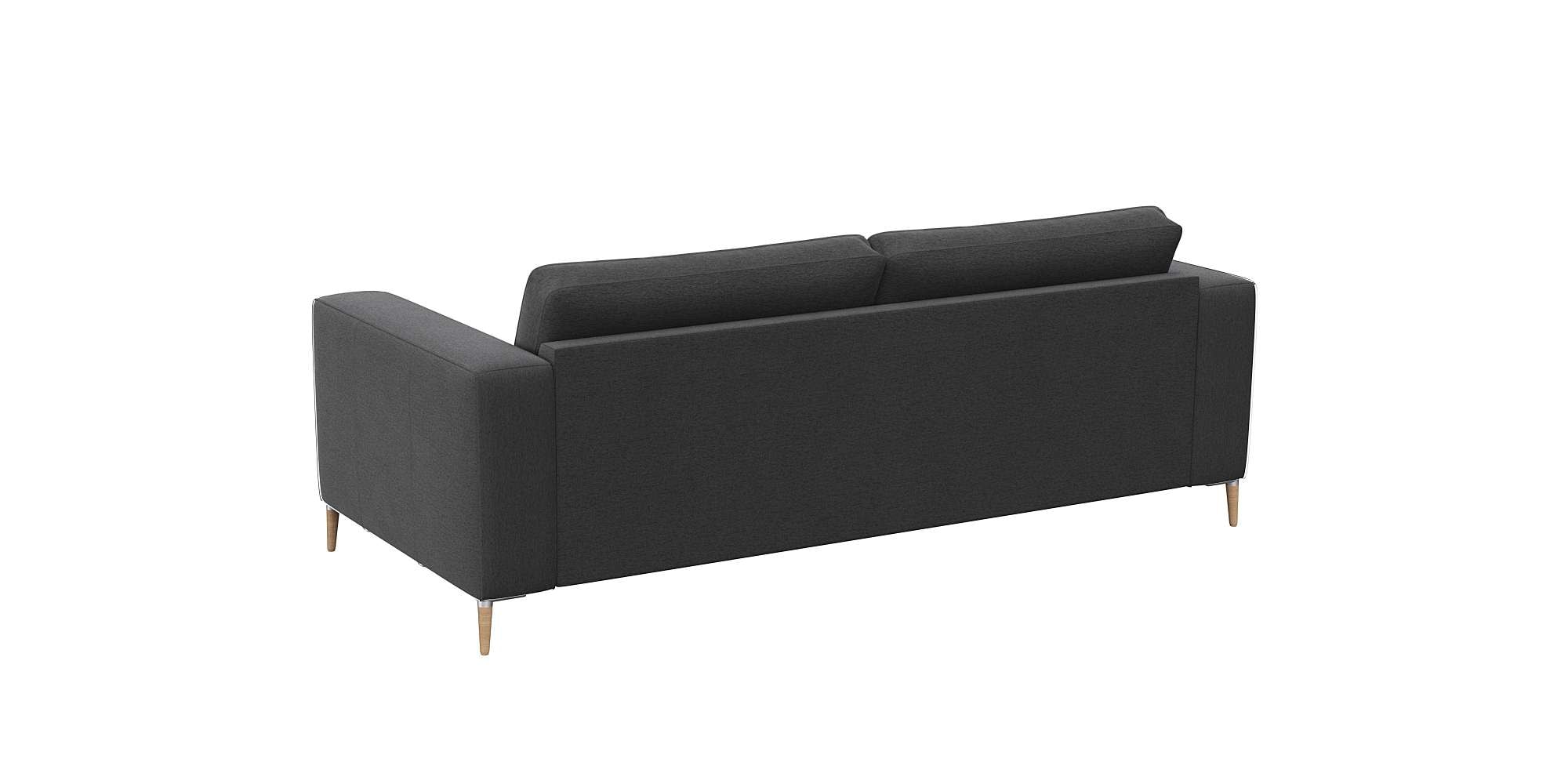 FLEXLUX 2,5-Sitzer »Fiore, super Sitzkomfort durch Kaltschaum,« breite Armlehnen, Füße Alu+ Eiche