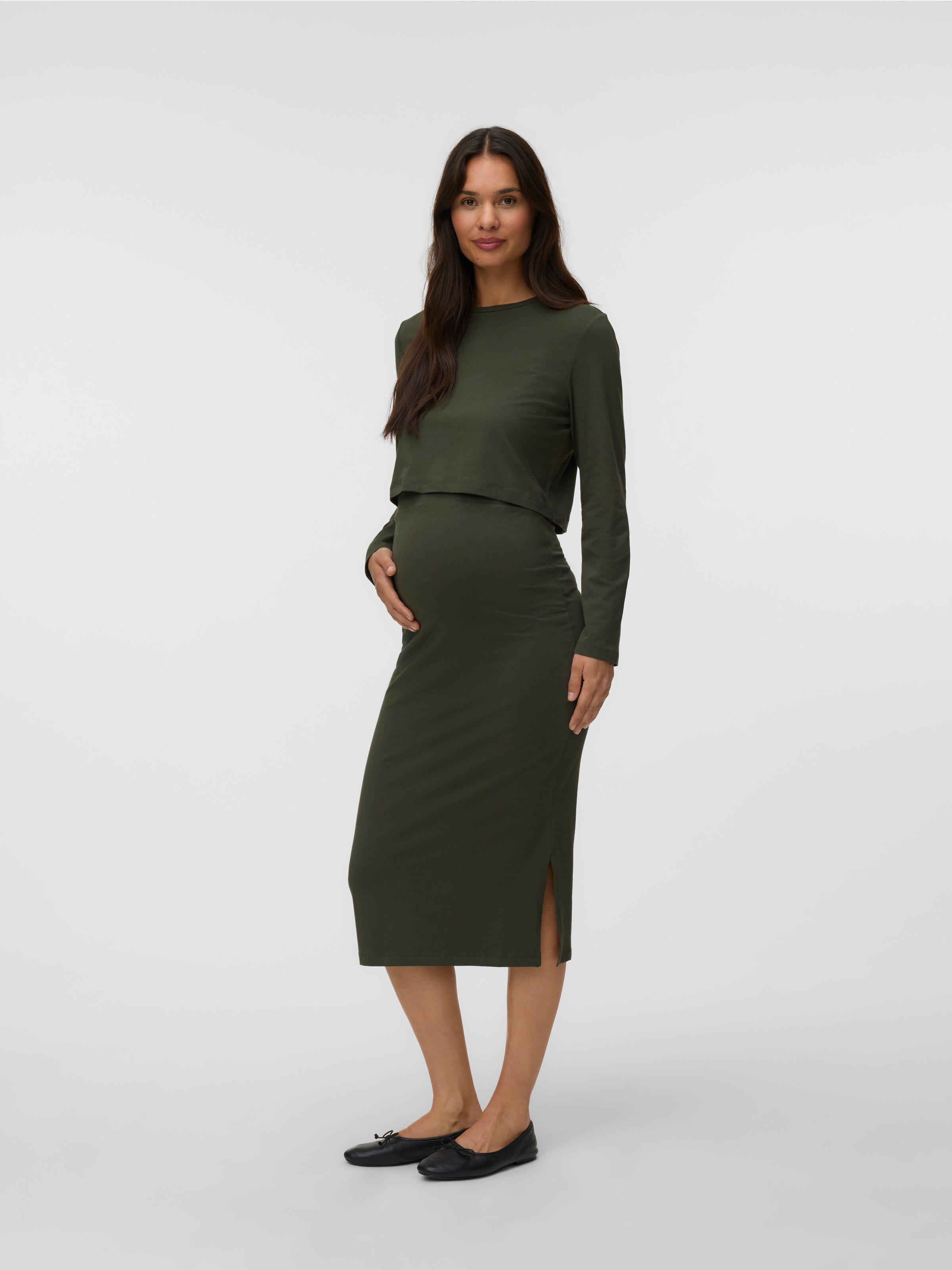 Mamalicious Langarmshirt »MLKERRIE LS TOP AND SKIRT JRS SET NOOS« Set, 2 Baumwollmischung, regular fit