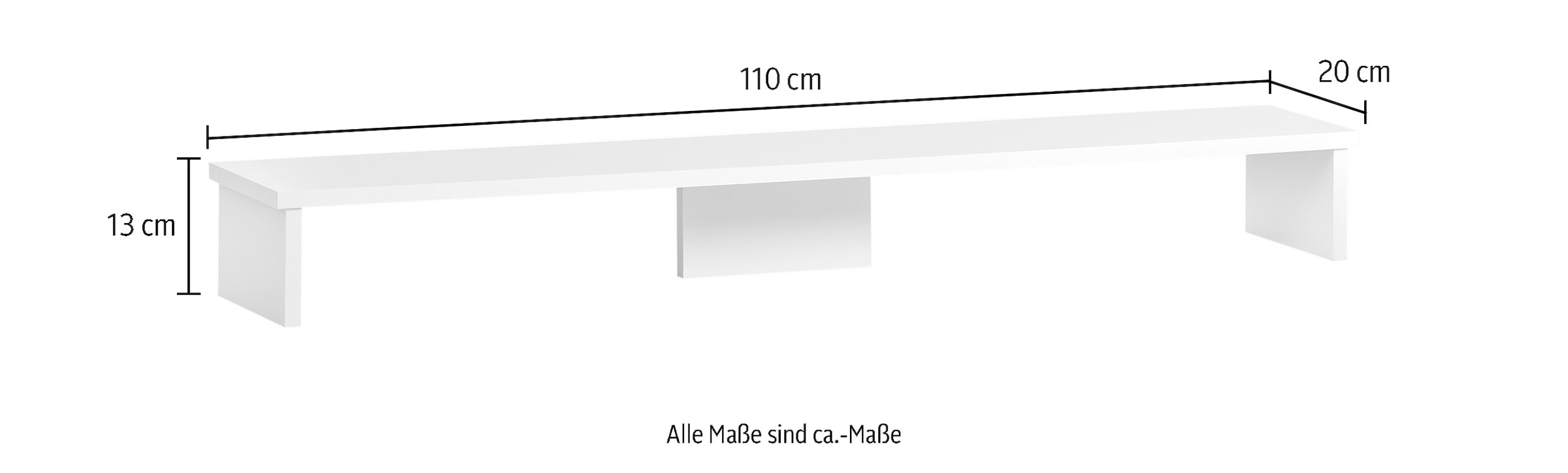 Schildmeyer Schreibtischaufsatz »Baku« Bildschirmaufsatz, Breite 110 cm, Made in Germany