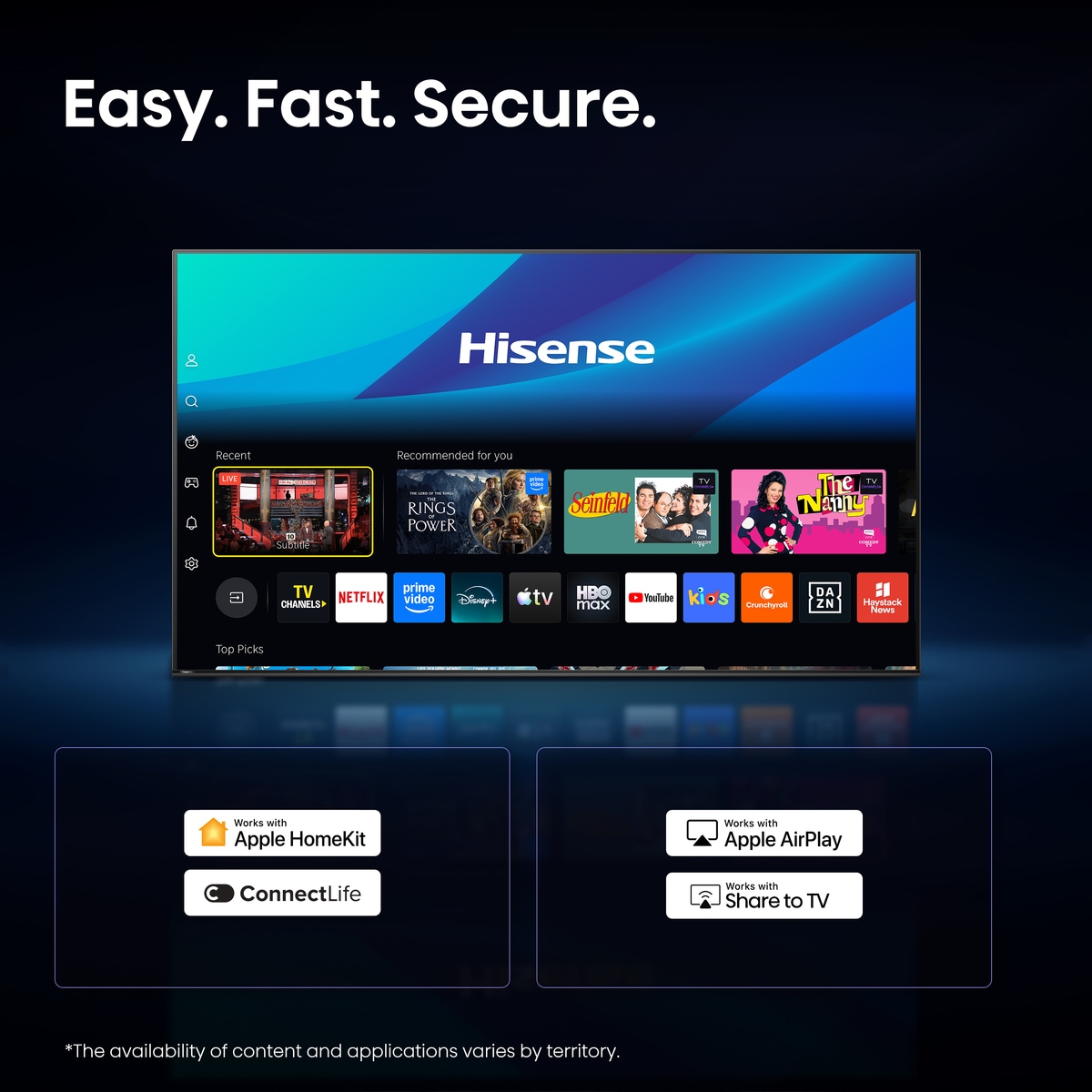 Hisense LED-Fernseher »32E4DS« 80 cm/32 ″ HD Smart-TV