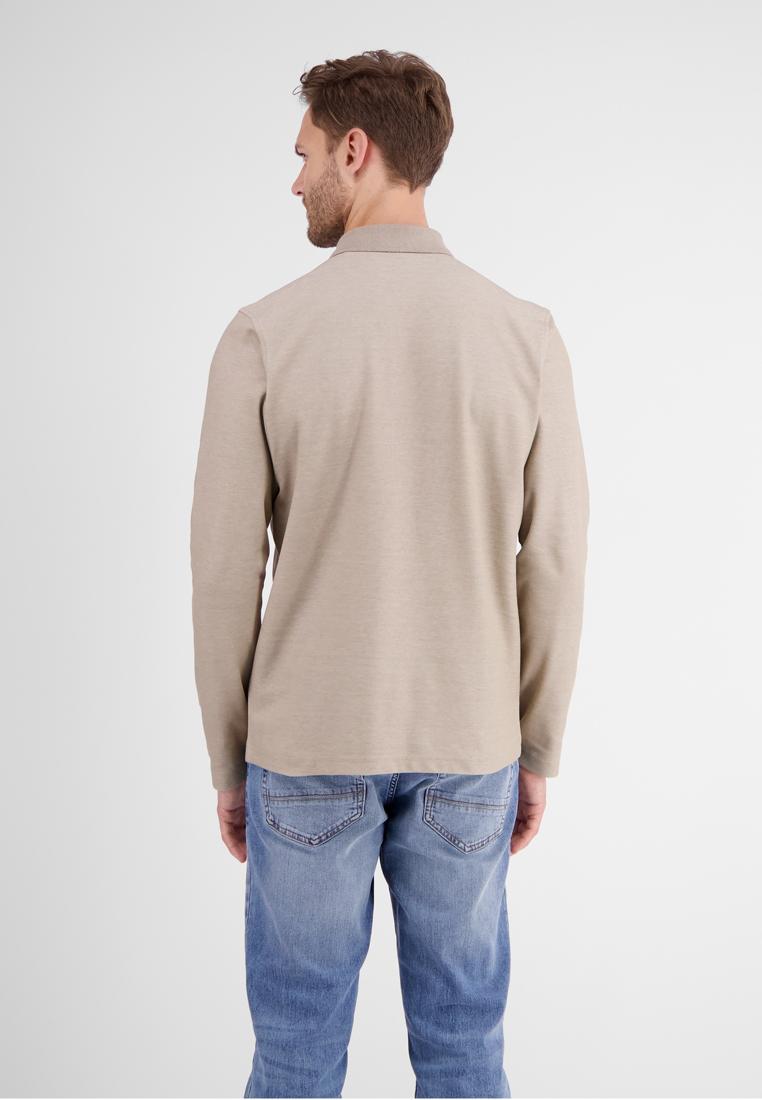 LERROS Sweatshirt »LERROS Longsleeve Polo, Piqué«