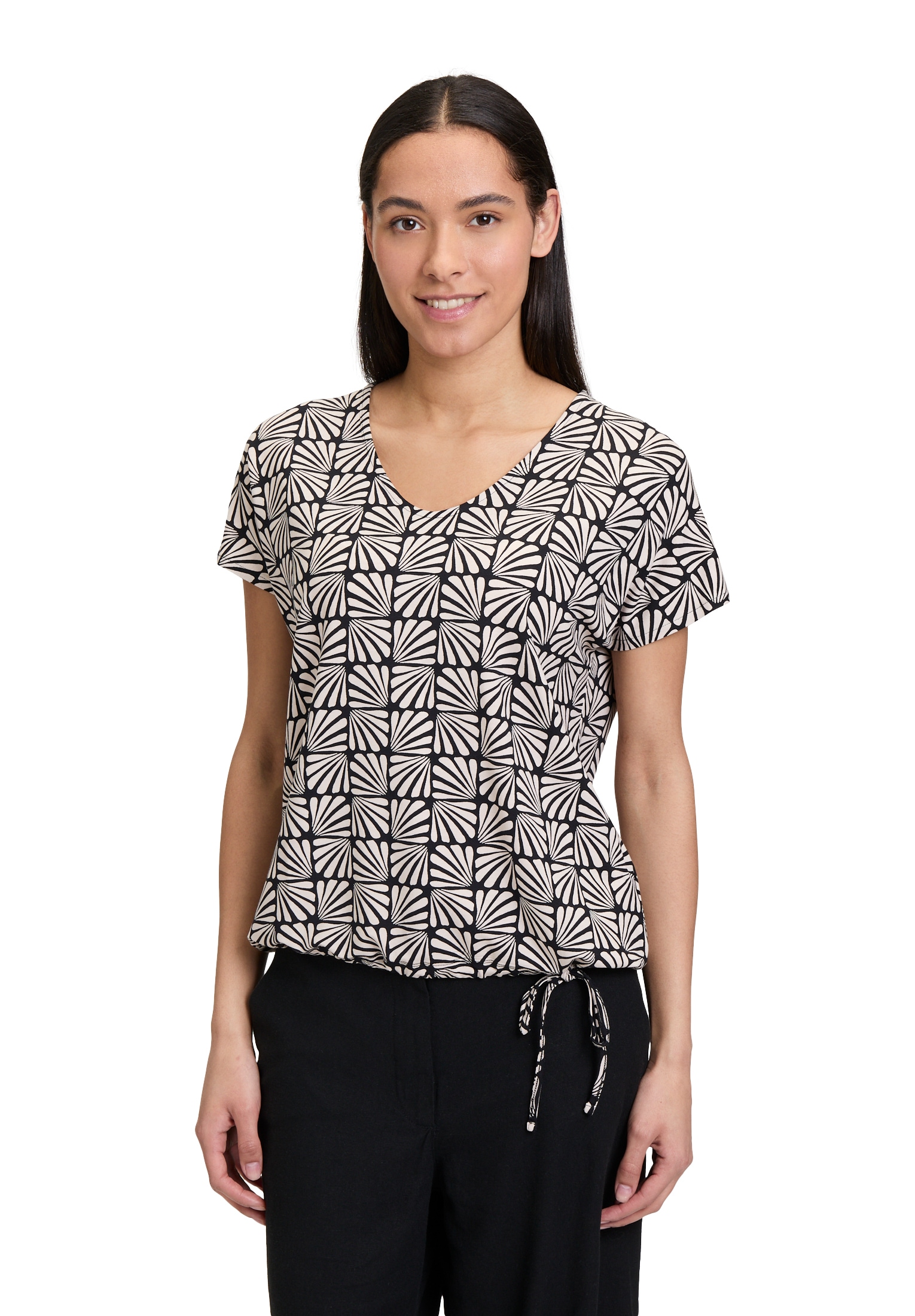 Betty Barclay Kurzarmshirt »Printshirt mit Tunnelzug«
