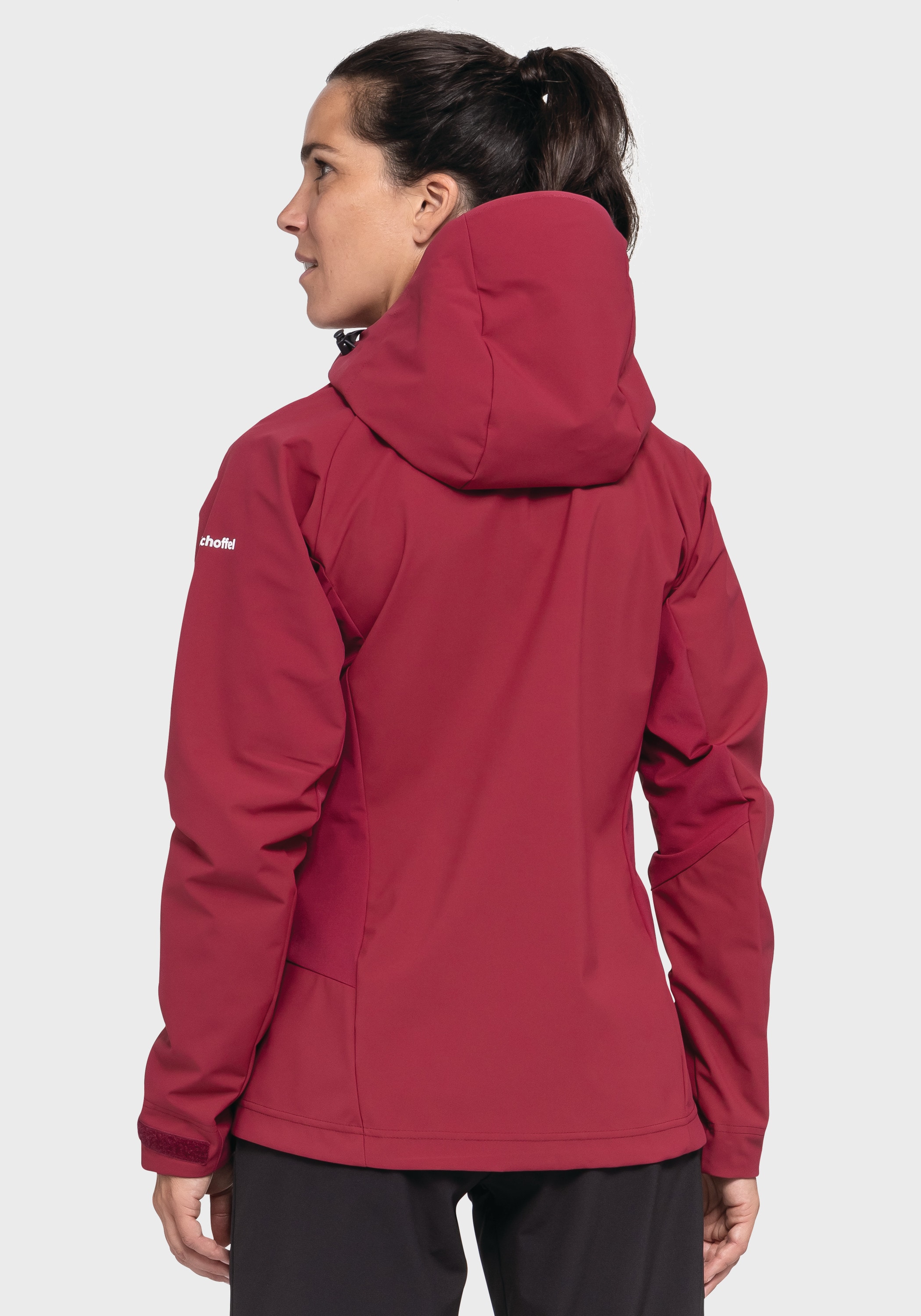 Schöffel Outdoorjacke »Mountain Softshell Jk Style Blaueis WMS«, mit Kapuze