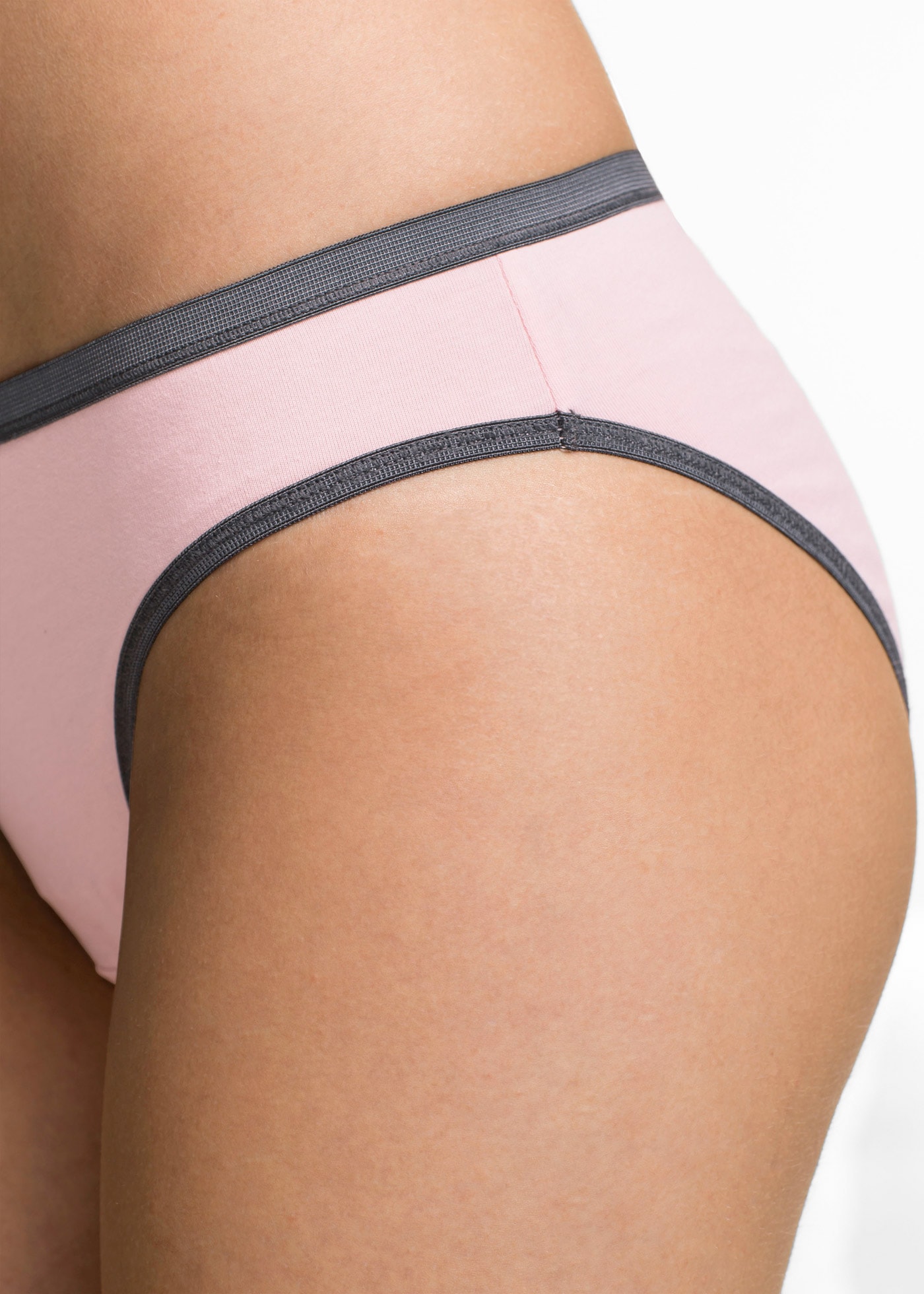 bonprix Slip »Slip (5er Pack)« Packung, 5 Stk. mit dekorativen Bündchen in Kontrastfarbe, weiche Materialqualität