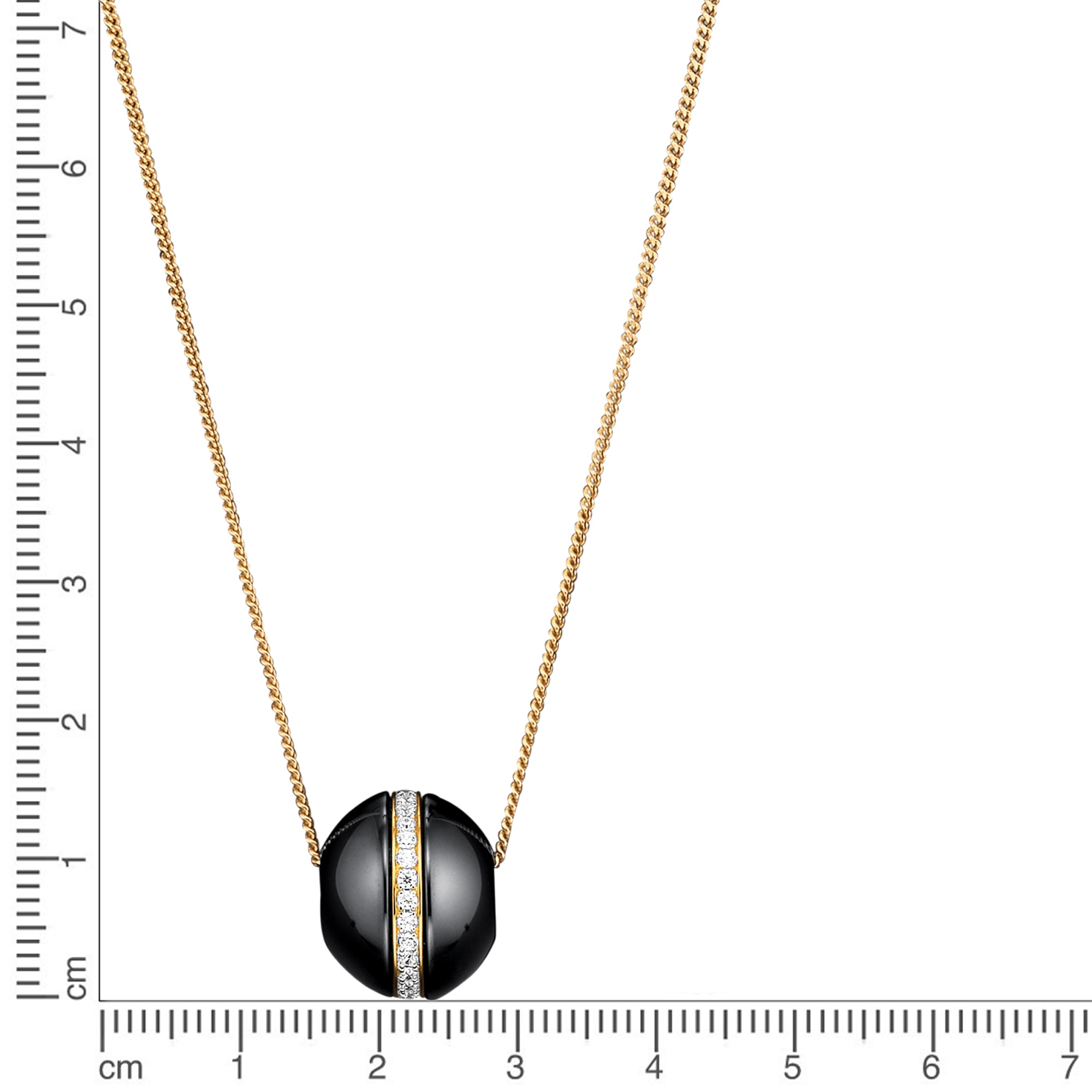 Jacques Lemans Kette mit Anhänger »925/- Sterling Silber Keramik schwarz«