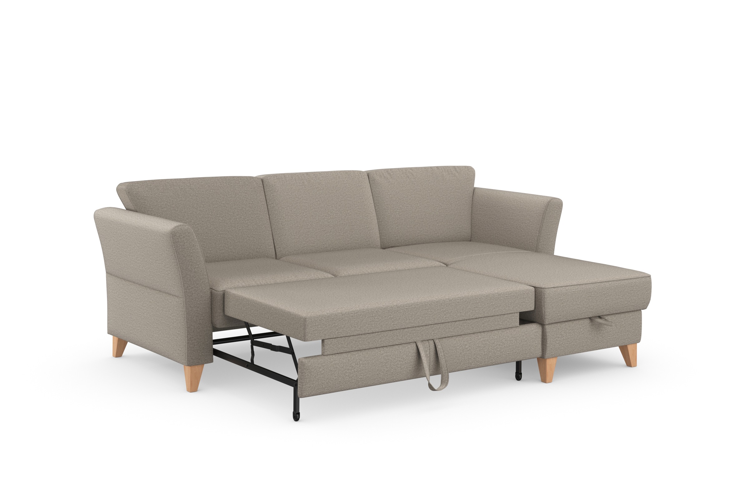 sit&more Ecksofa »Visby L-Form«, Wahlweise mit Bettfunktion und Bettkasten, frei im Raum stellbar