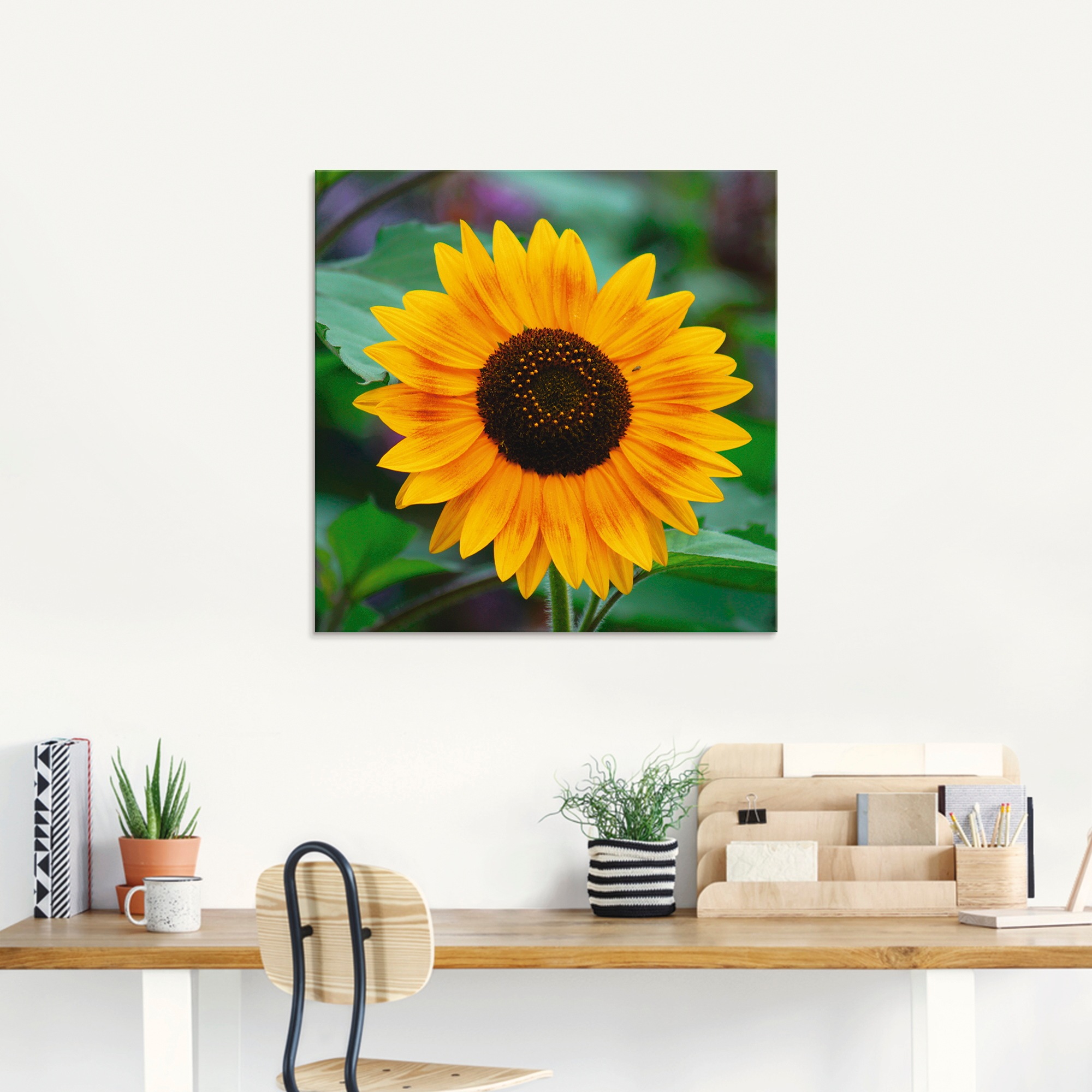 Artland Glasbild »Sonnenblume«, Blumen, (1 St.), in verschiedenen Größen