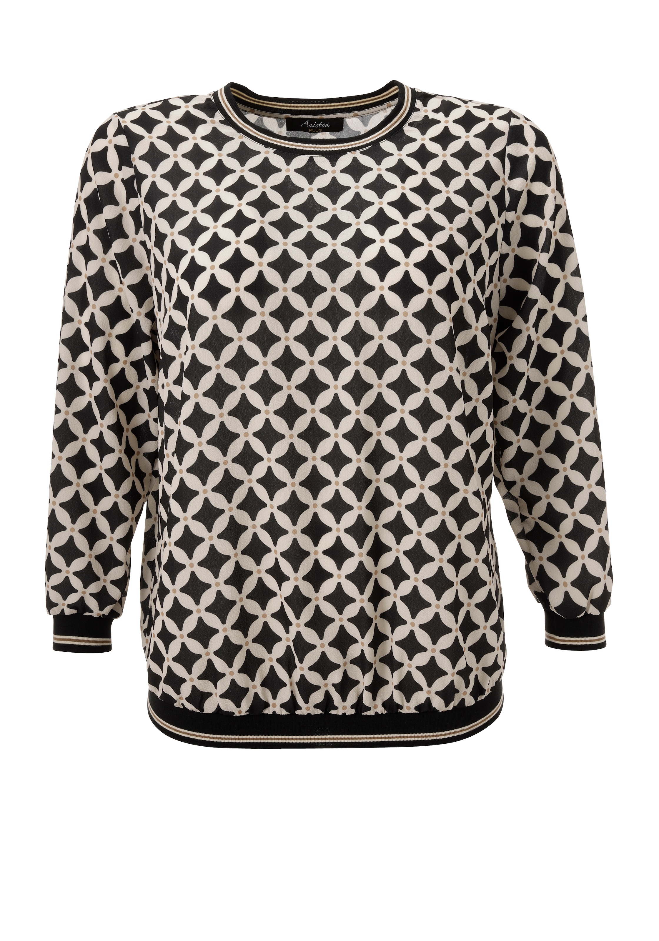 Aniston PLUS Shirtbluse, in Crêpe-Qualität - NEUE KOLLEKTION