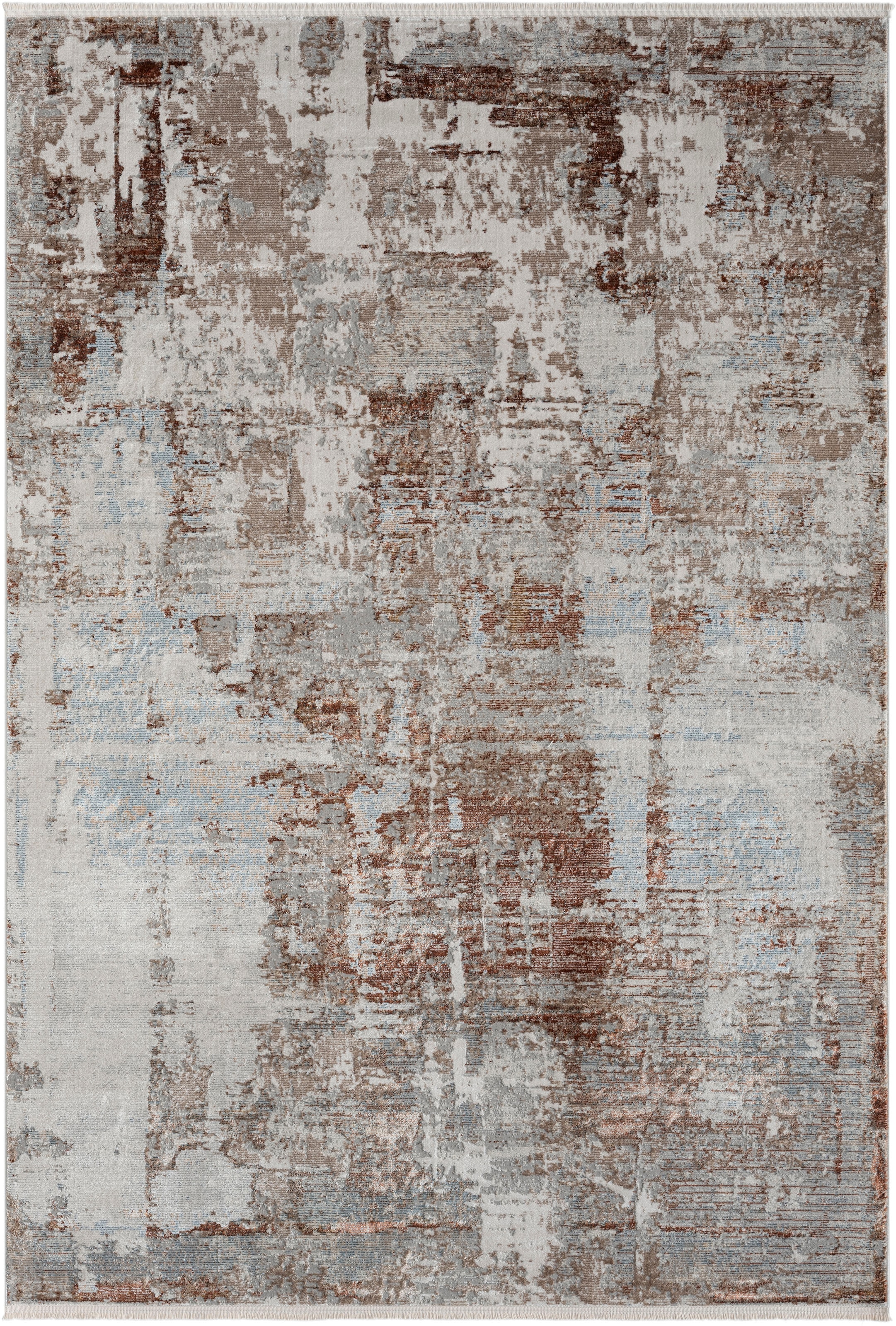 Myflair Möbel & Accessoires Teppich »Esme 2« rechteckig 8 mm Höhe Kurzflor, Vintage Look, mit Fransen, besonders weich durch Microfaser