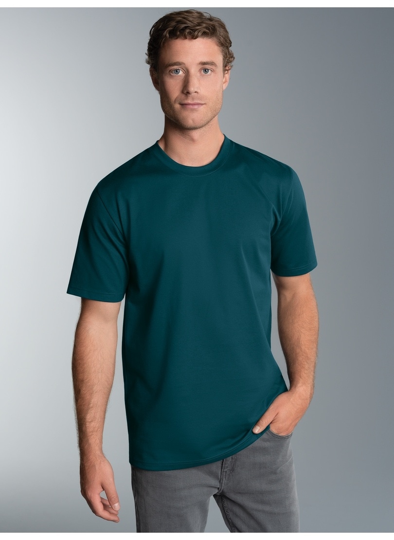 Trigema T-Shirt »TRIGEMA T-Shirt DELUXE Baumwolle« 1 Stk.