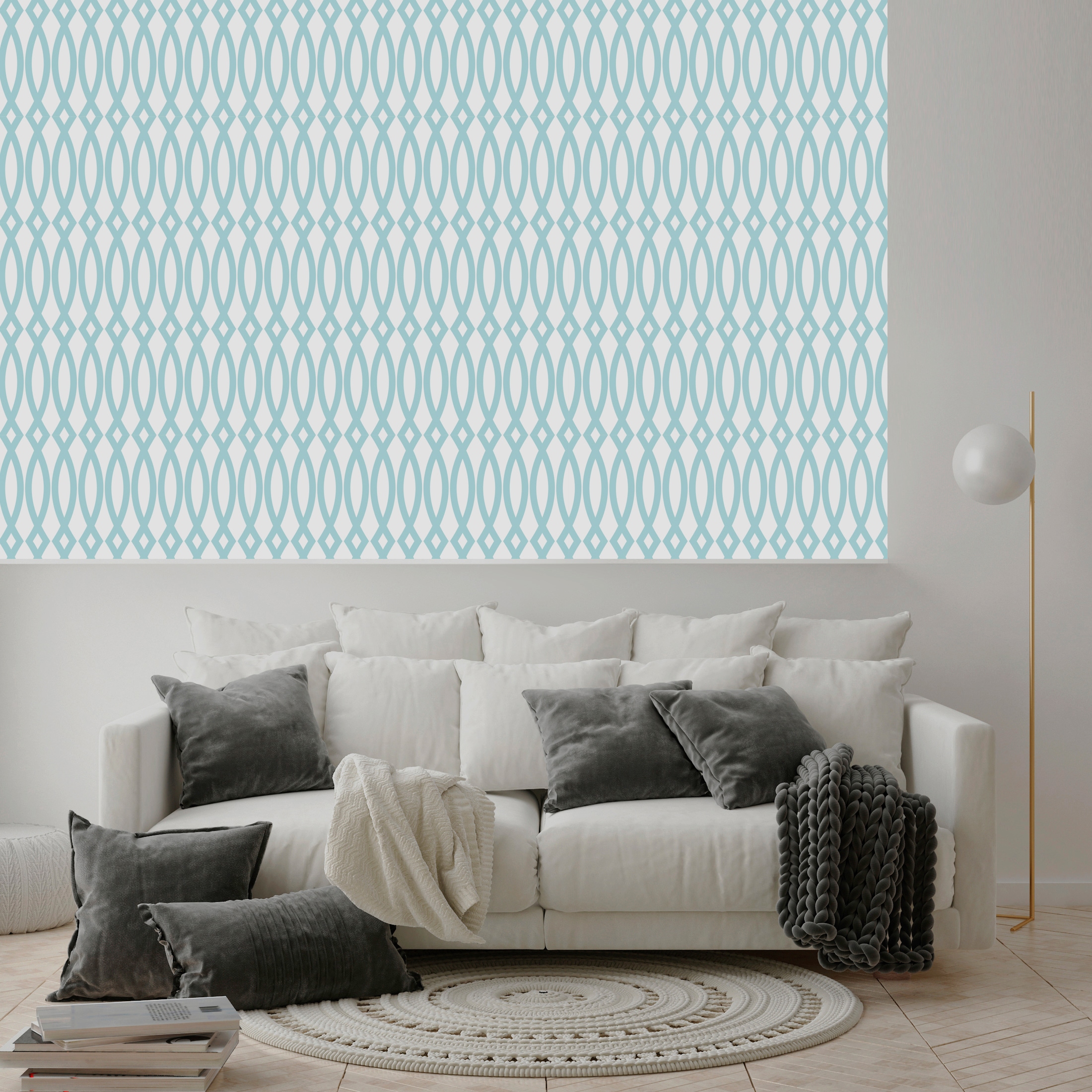 queence Vinyltapete »Helge« Farbverlauf | abstrakt | bedruckt | gemustert glatt 90x250cm, selbstklebend, kinderleichte Anbringung, , Sticker