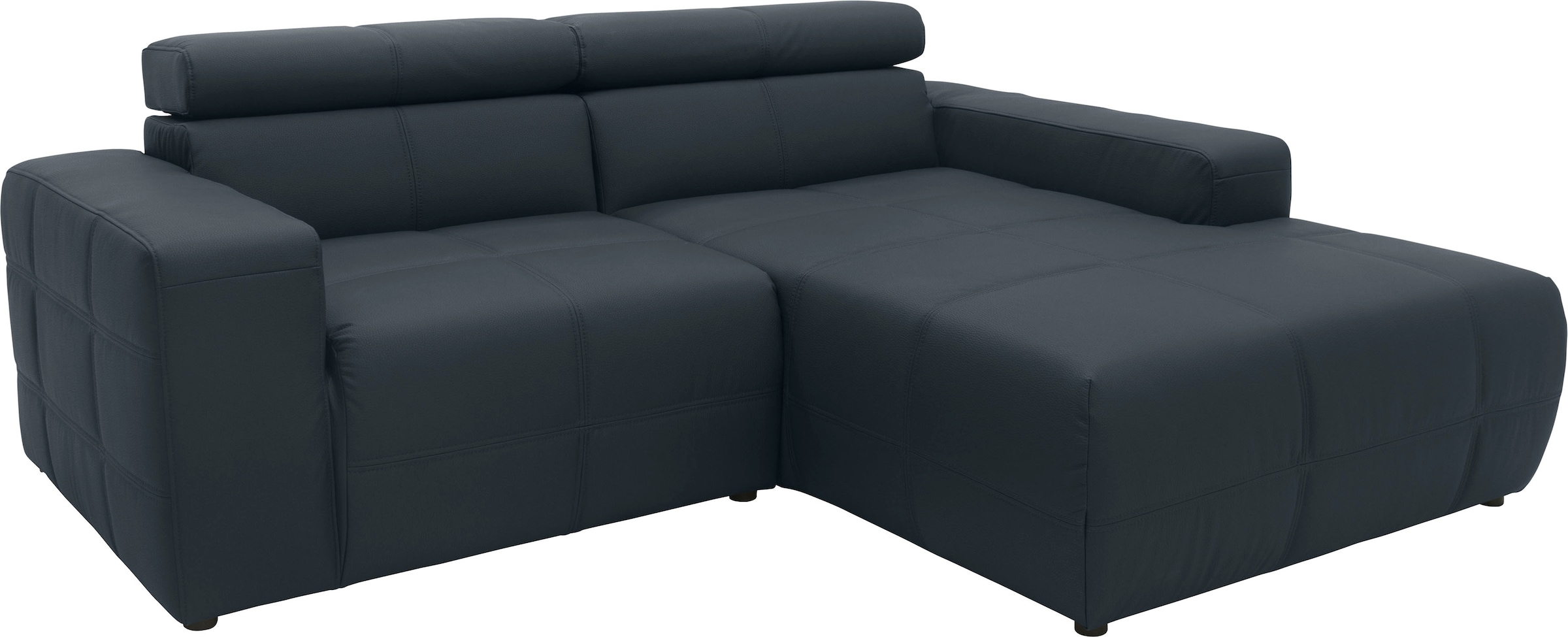 DOMO collection Ecksofa »Brandon Sitzbelastung 140 kg, kleine Ausführung B/T/H: 214/100/80 cm«, Mit Kopfteilverstellung, auch in Leder und Cord, L-Form