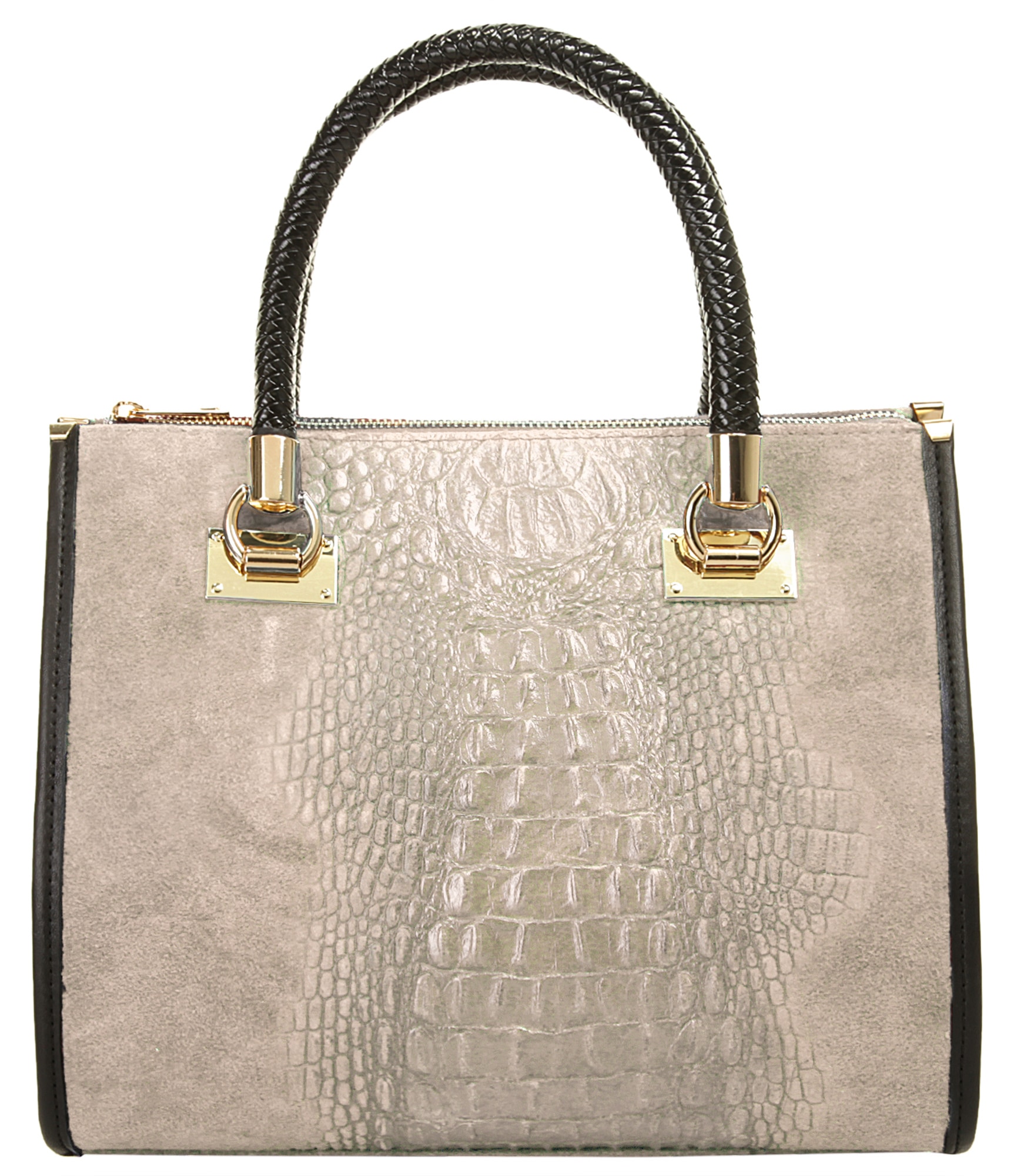 Cluty Henkeltasche, echt Leder, Made in Italy