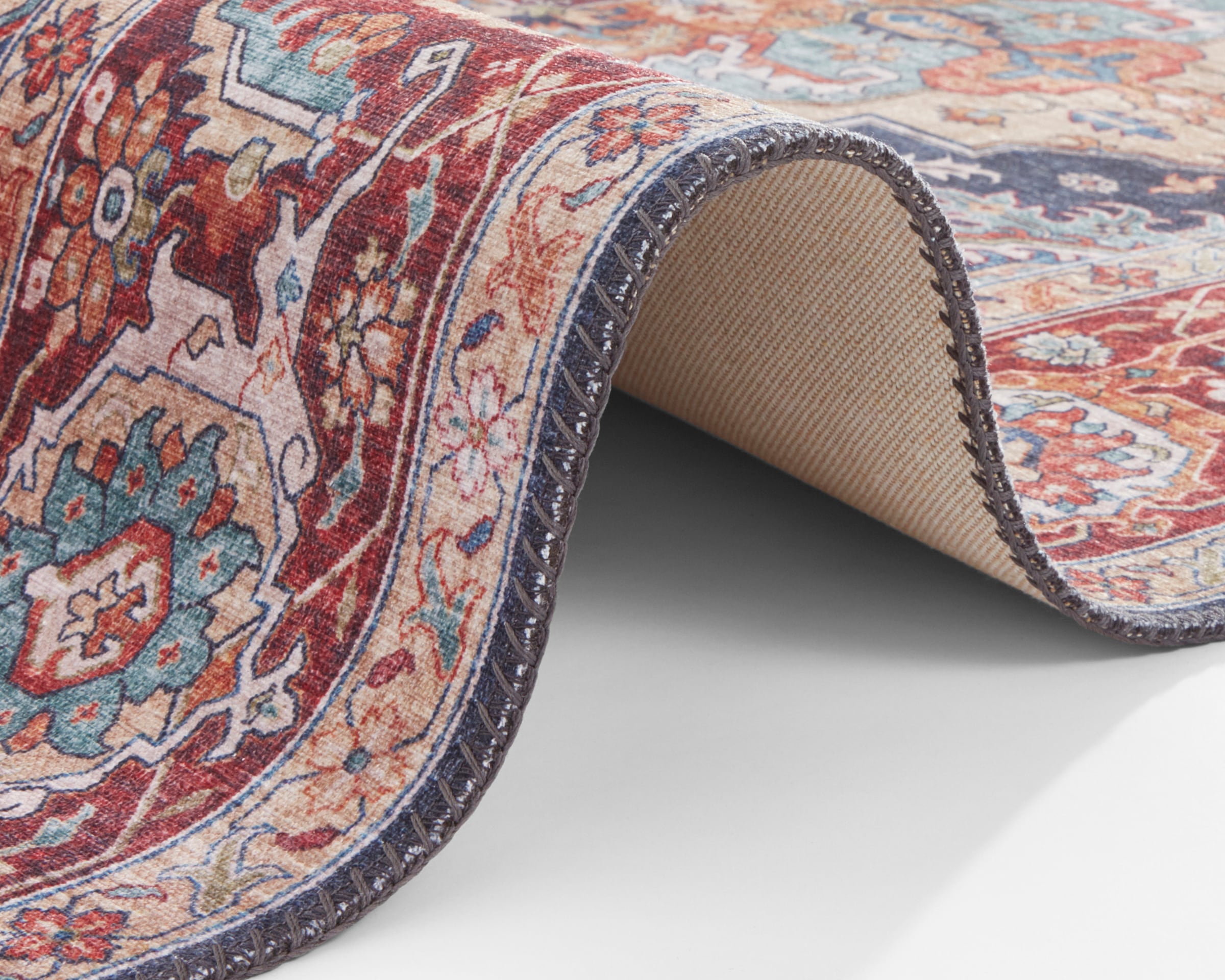 NOURISTAN Teppich »Sylla«, rund, 5 mm Höhe, Orientalisch, Orient, Vintage, Wohnzimmer, Schlafzimmer, Esszimmer