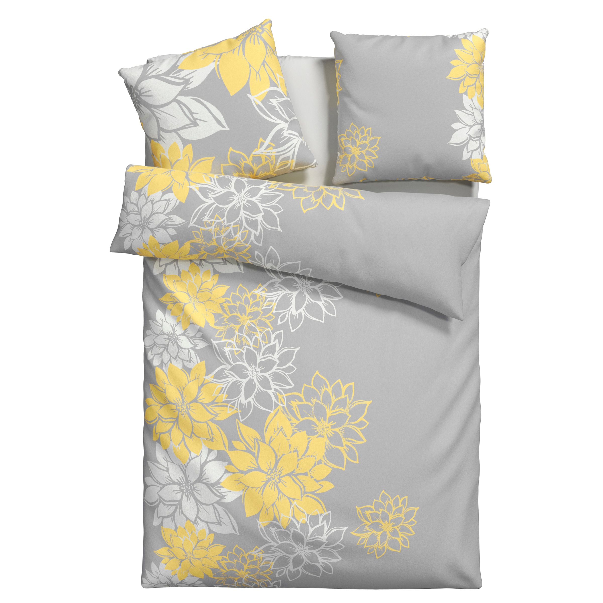 Home affaire Bettwäsche »Susan Blumen Design«, in Linon und Biber (Flanell) Qualität, 100% reine Baumwolle, floral, Bettwäsche Set unterstützt die Initiative Cotton made in Africa, Made in Green zertifiziert