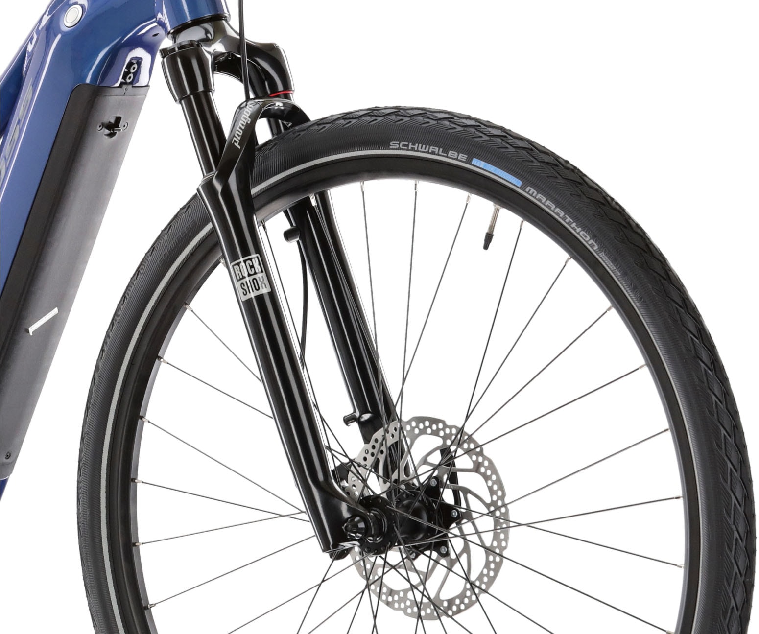 Kross E-Bike »E-Crossrad Evado Hybrid 6.0 28 Zoll blau«, 10 Gang, Shimano, DEORE XT T8000, Mittelmotor 250 W, Pedelec, Elektrofahrrad für Damen und Herren