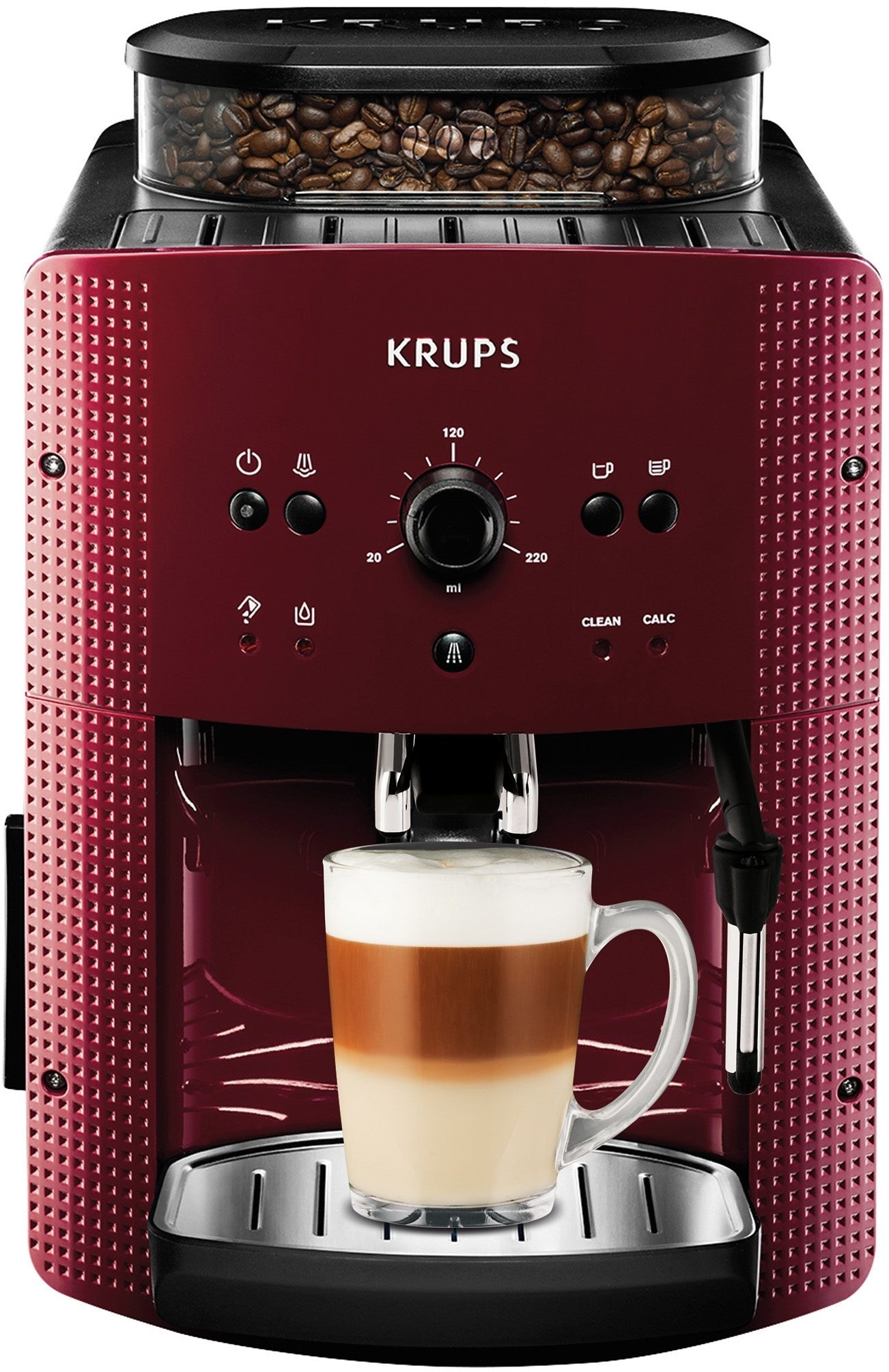 Krups Kaffeevollautomat »EA8107 Arabica«, 2-Tassen-Funktion, manueller Dampfdüse, 2 voreingestelle Kaffeestärken