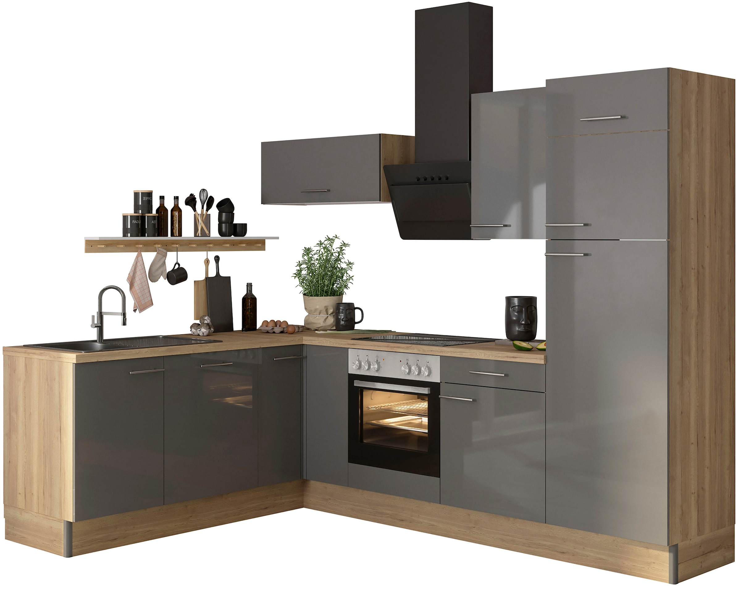 OPTIFIT Küche »Klara«, wahlweise auf 270 kaufen Raten breit, x mit cm E-Geräten 200
