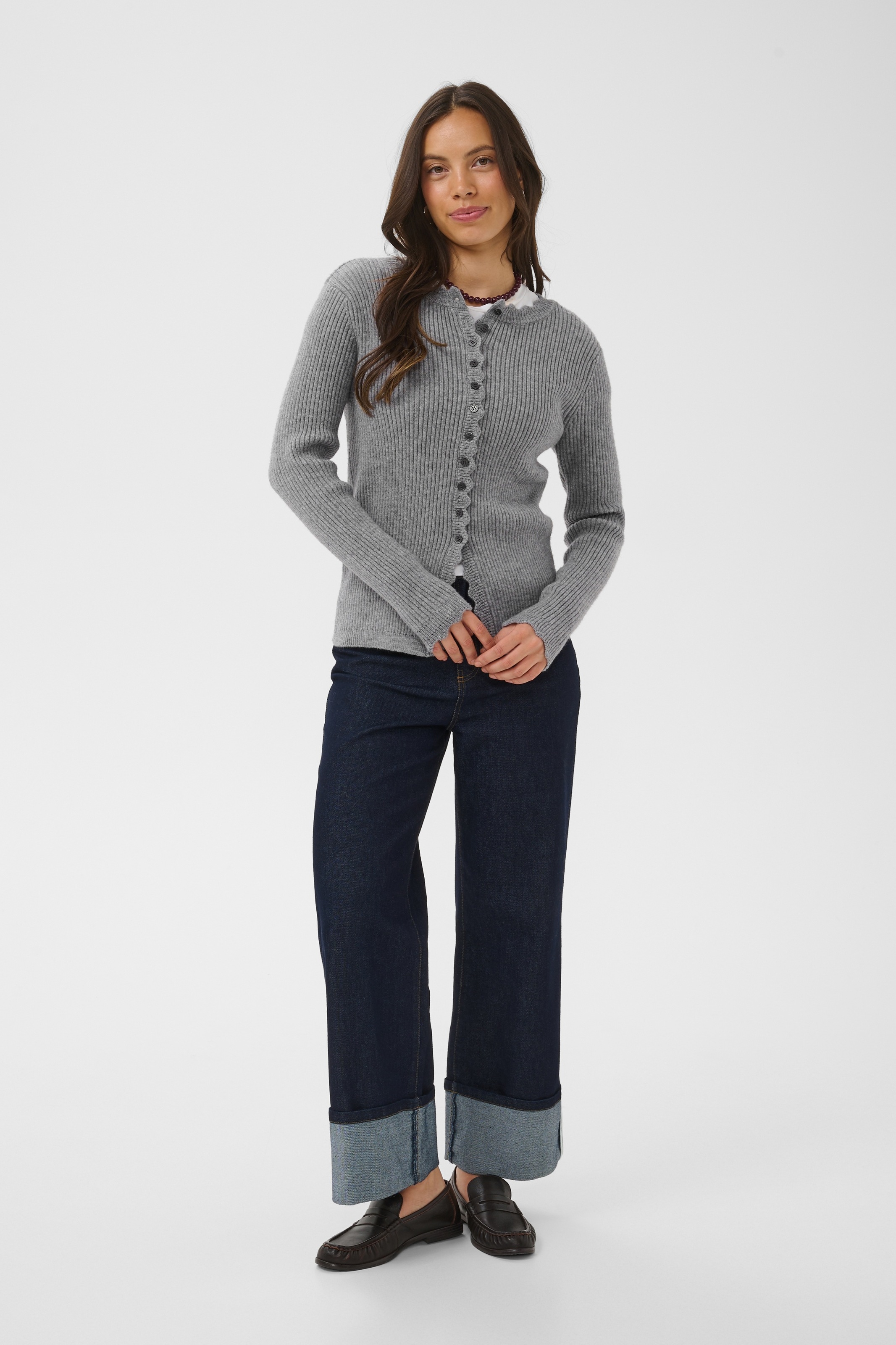 Saint Tropez Strickjacke »TristenSZ Cardigan« Materialmix, Fitted