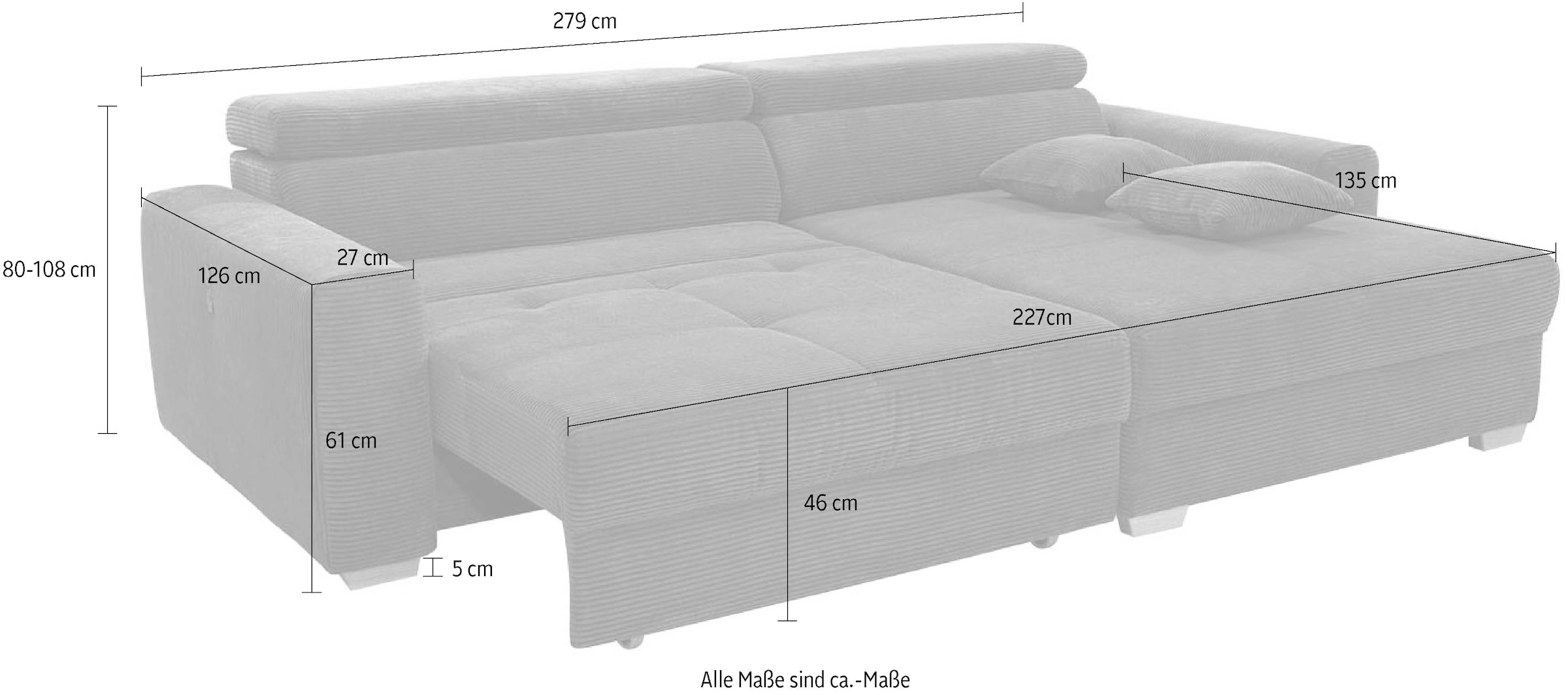 Jockenhöfer Gruppe Ecksofa »Slider, L-Form, 140kg Belastbarkeit je Sitzplatz«, elektromotorische Sitztiefenverstellung,USB-Ladeports,mit Kopfstützen