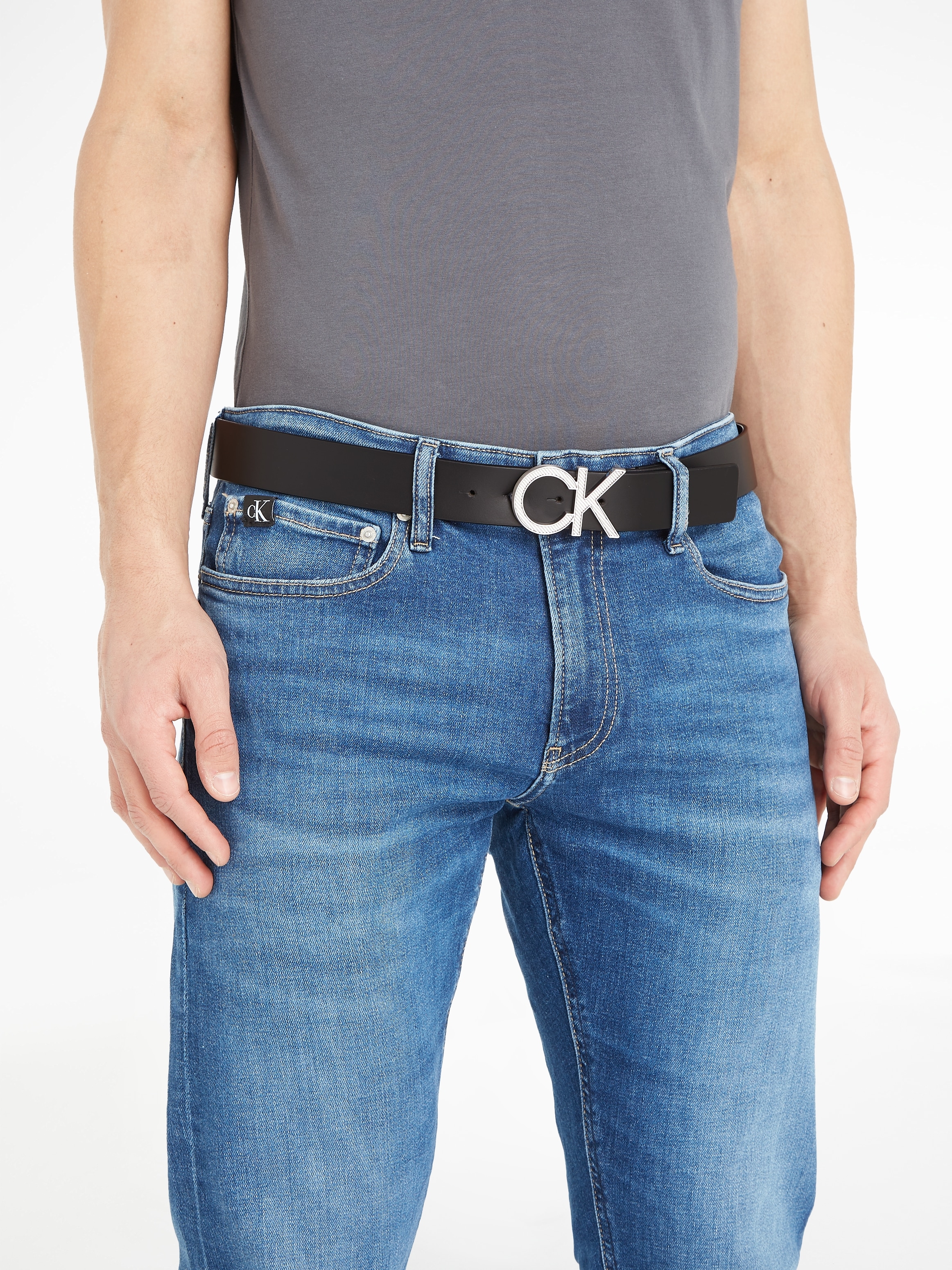 Calvin Klein Ledergürtel »ADJ CK METAL DIAGONAL 35MM«, mit Markenlabel  bestellen | UNIVERSAL