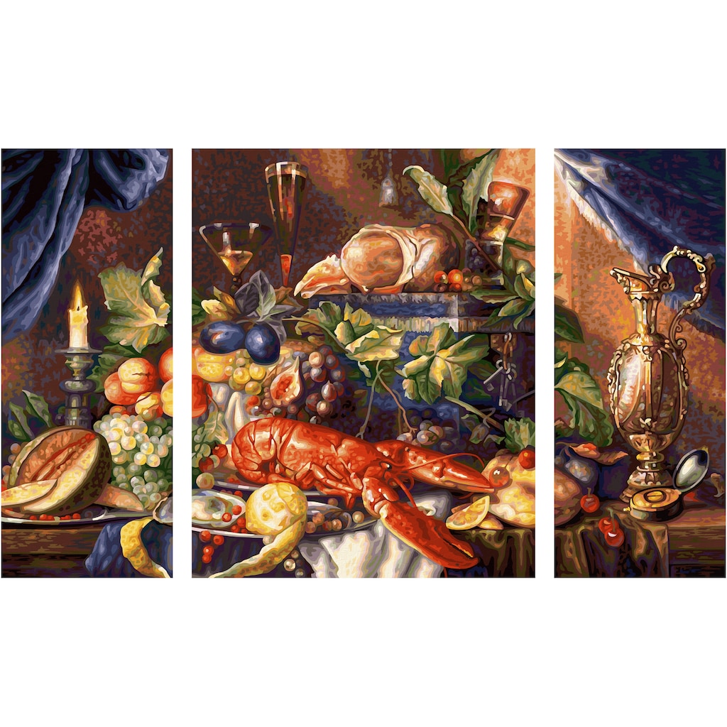 Schipper Malen nach Zahlen »Meisterklasse Triptychon - Prunkstillleben«, Made in Germany