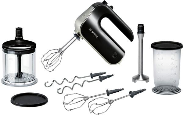 BOSCH Handmixer »HomeProfessional MFQ4885DE«, 575 W, Knethaken, 2x Rührbesen, Universalzerkleinerer, Pürierstab, Mixbecher