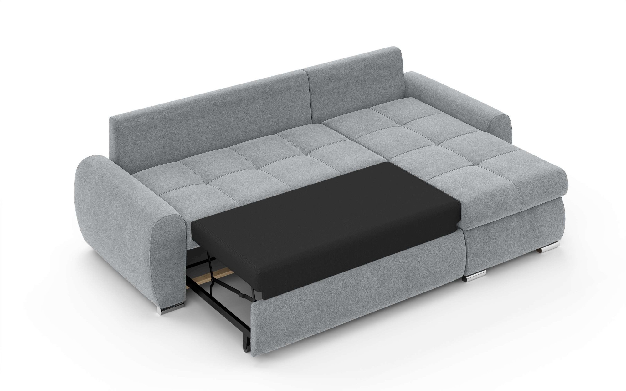 INOSIGN Ecksofa »HAVERHILL Schlafsofa mit Bettkasten, Maße B/H/T: 237/89/166 cm«, L-Form mit Recamiere links oder rechts bestellbar, Wellenunterfederung