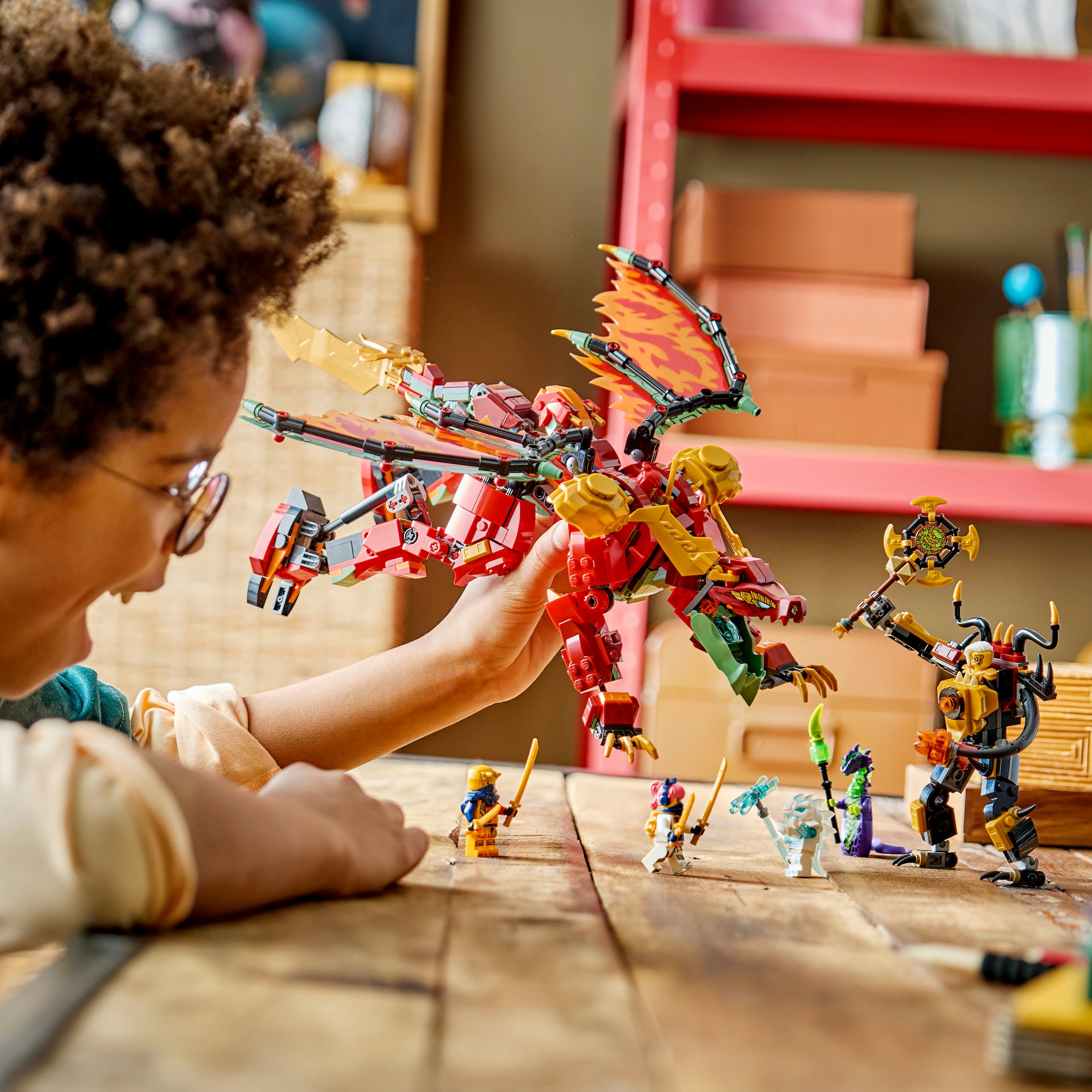 LEGO® Konstruktionsspielsteine »Wyldfyres Drachenmech (71868), LEGO Ninjago« Made in Europe