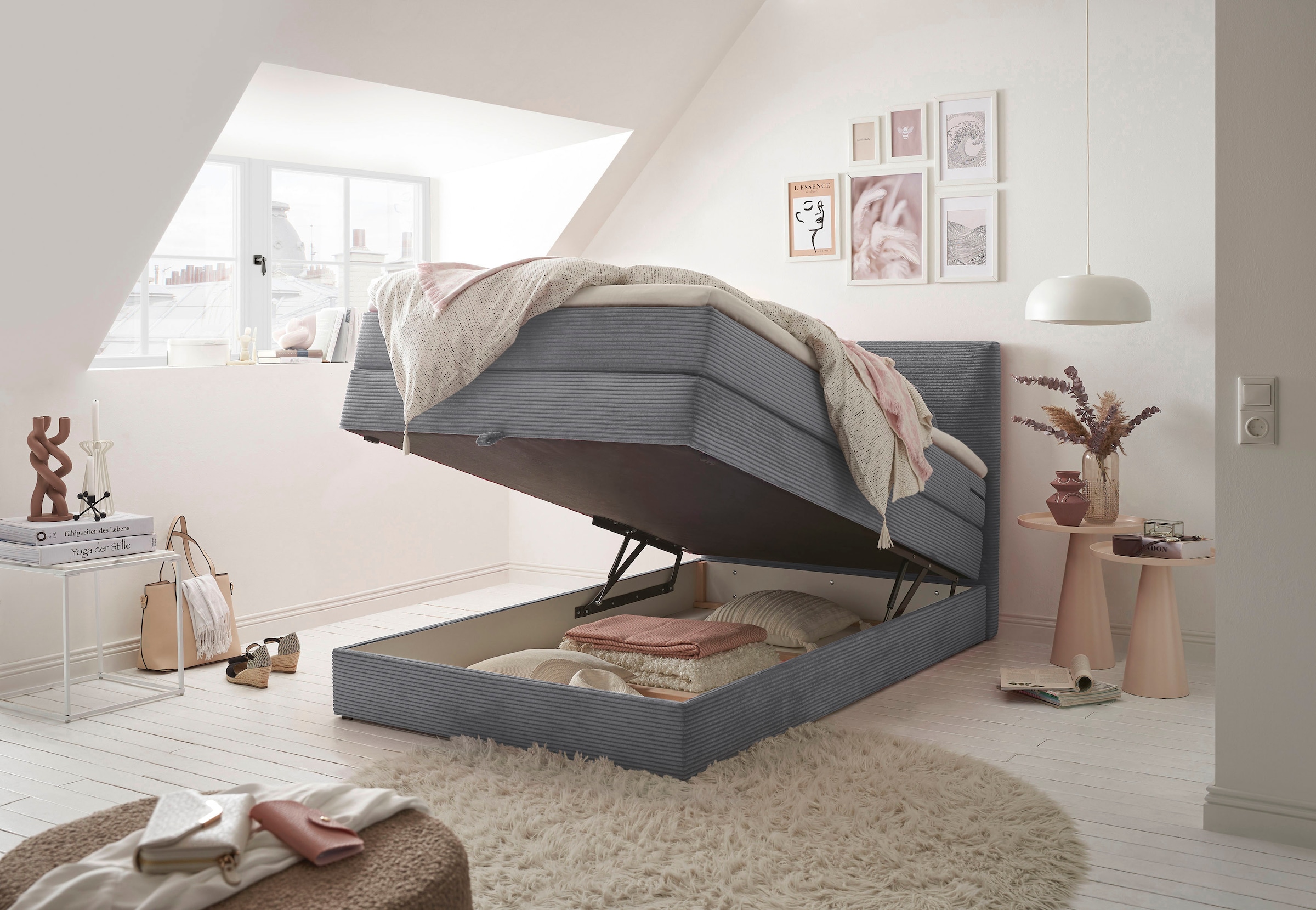 ED EXCITING DESIGN Boxspringbett »Luzern«, inkl. Bettkasten