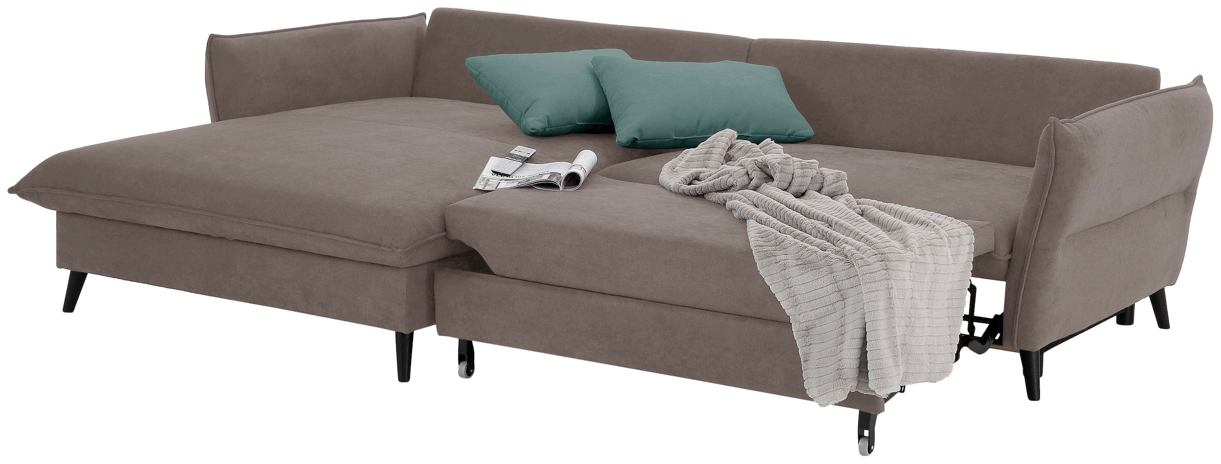 Home affaire Ecksofa »Tirano, L-Form«, wahlweise mit Bettfunktion und Bettkasten