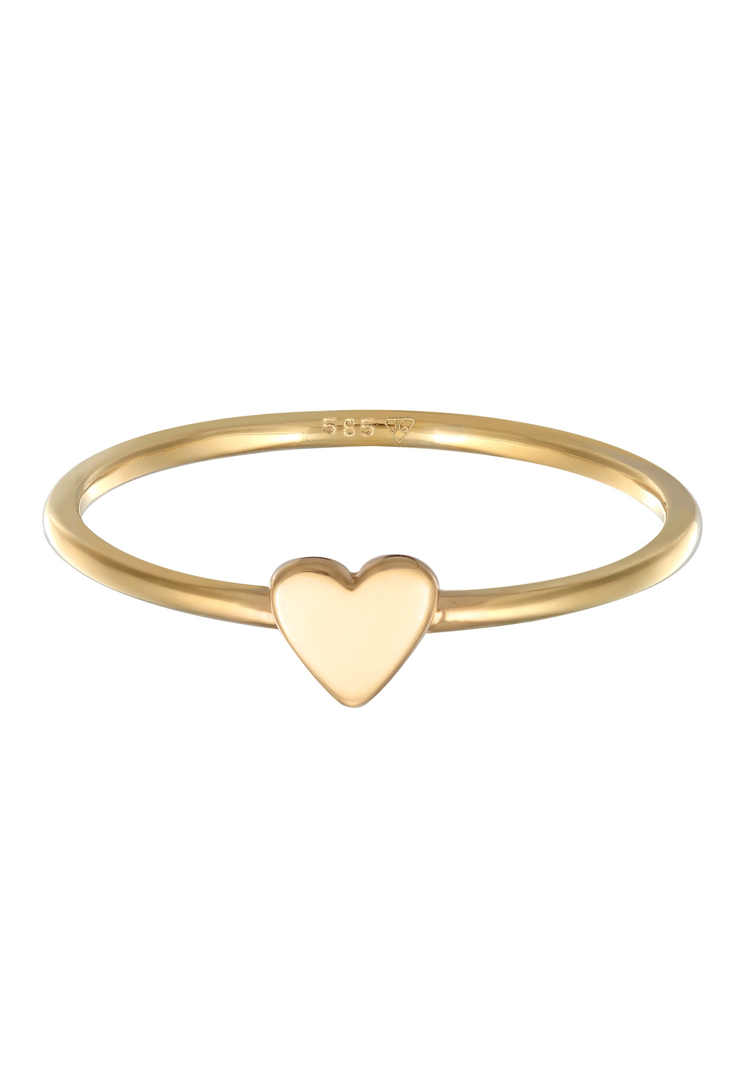 Elli Premium Fingerring »Ring Herz Liebe Verlobung 585 Gelbgold«