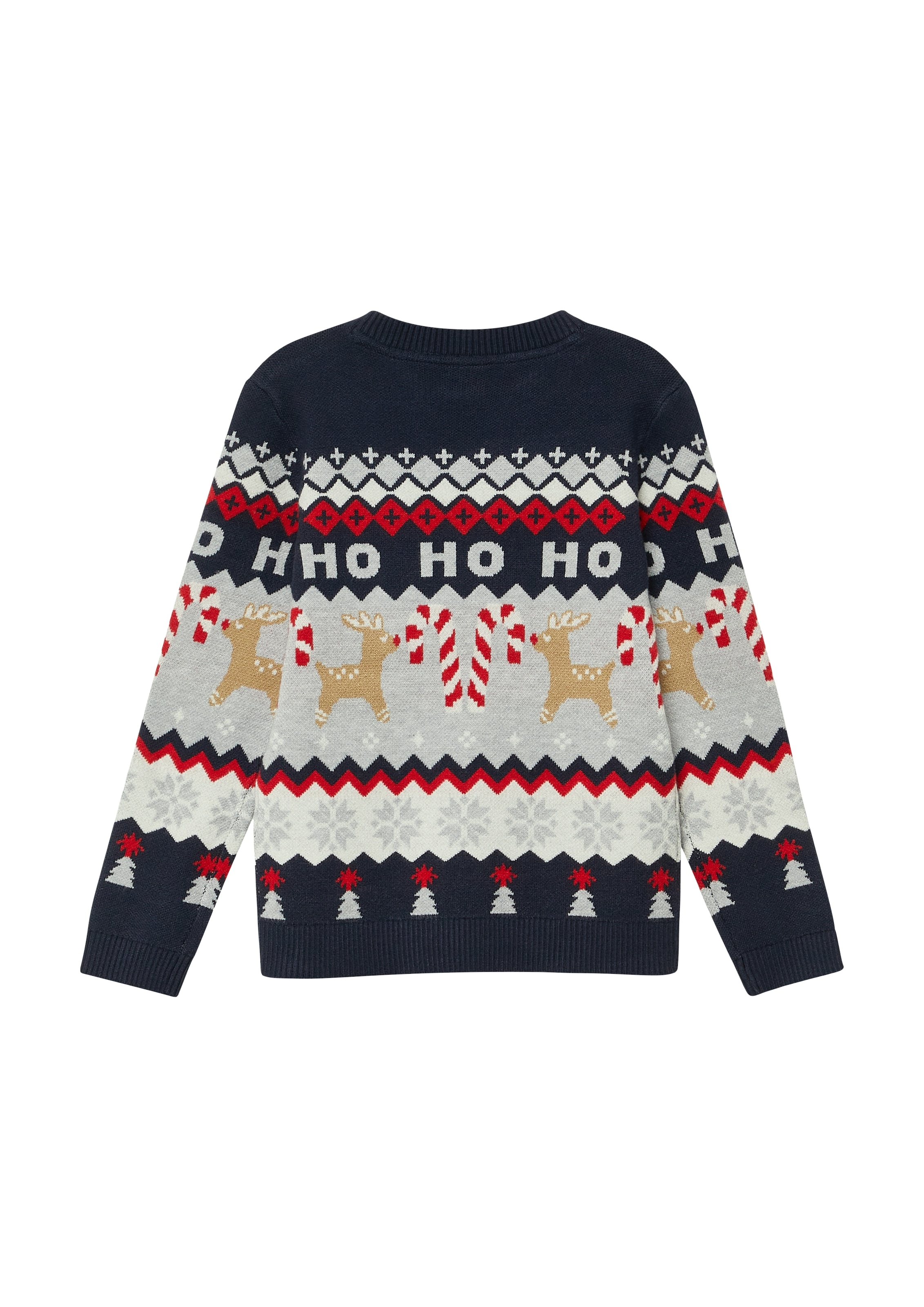 s.Oliver Junior Weihnachtspullover mit Rundhalsausschnitt, Intarsie, Regular Fit