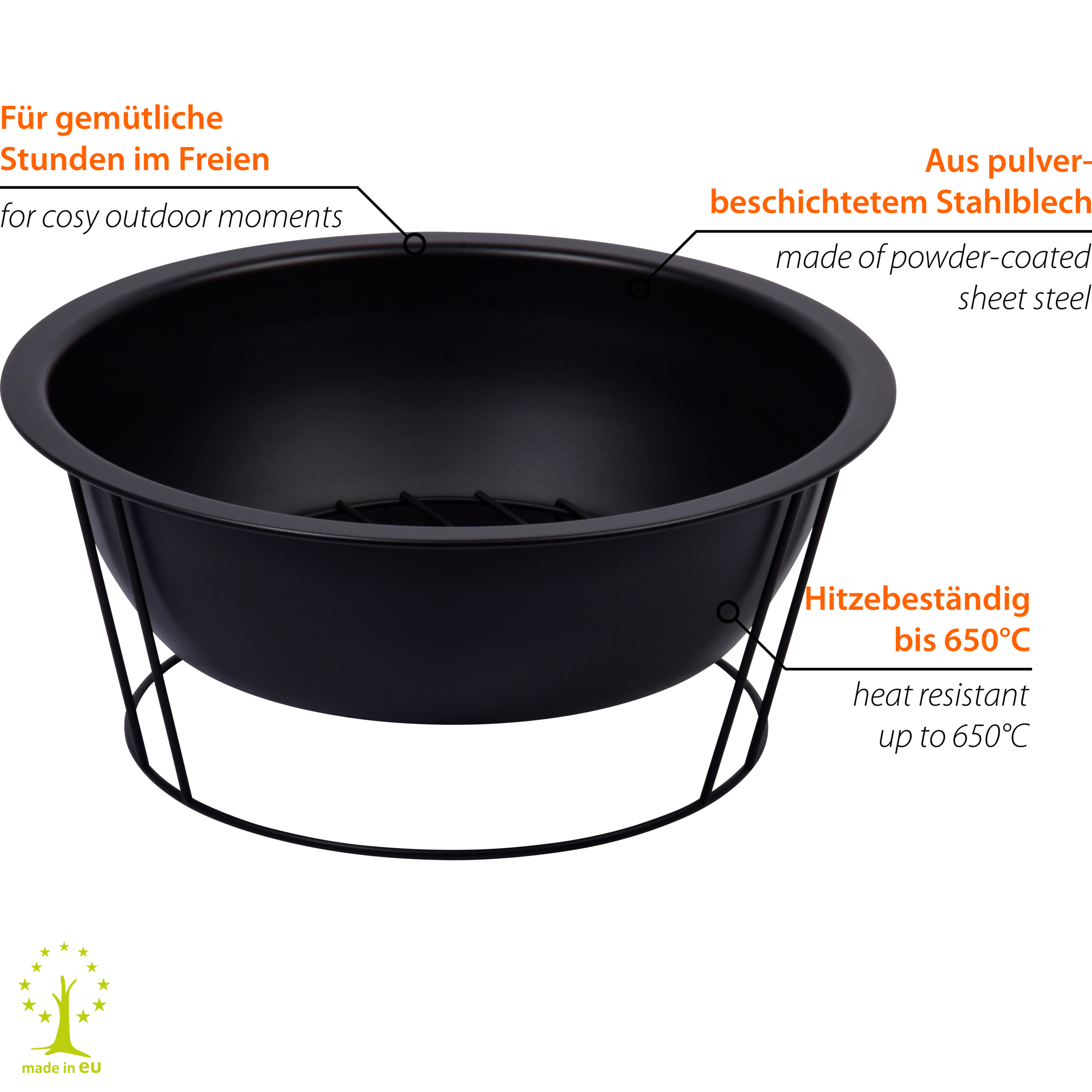 dobar Feuerkorb BxLxH: 52x52x23 cm