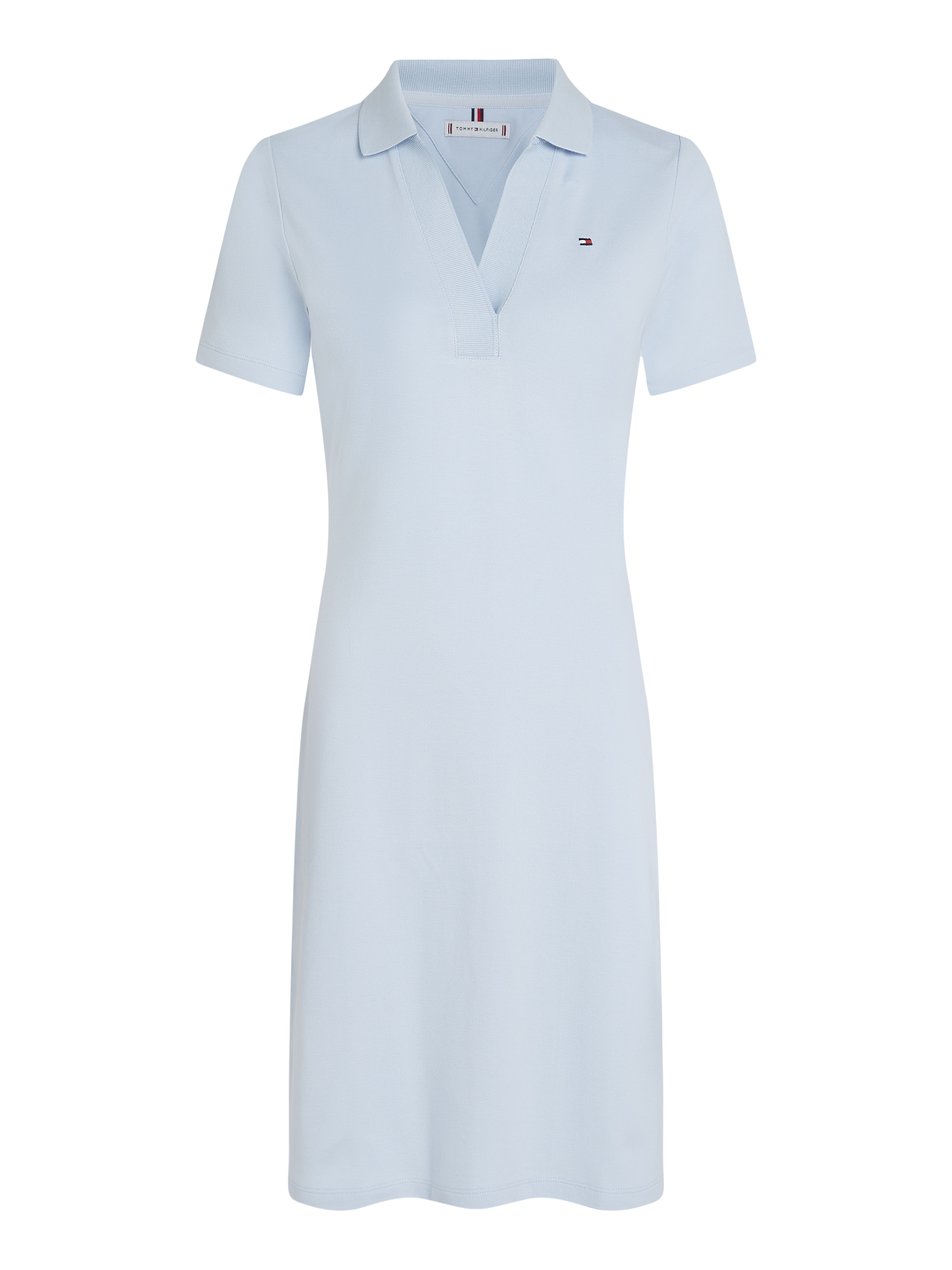 Tommy Hilfiger Polokleid »SLIM OPEN NK POLO DRESS SS«, mit gestickter Tommy Hilfiger Flagge