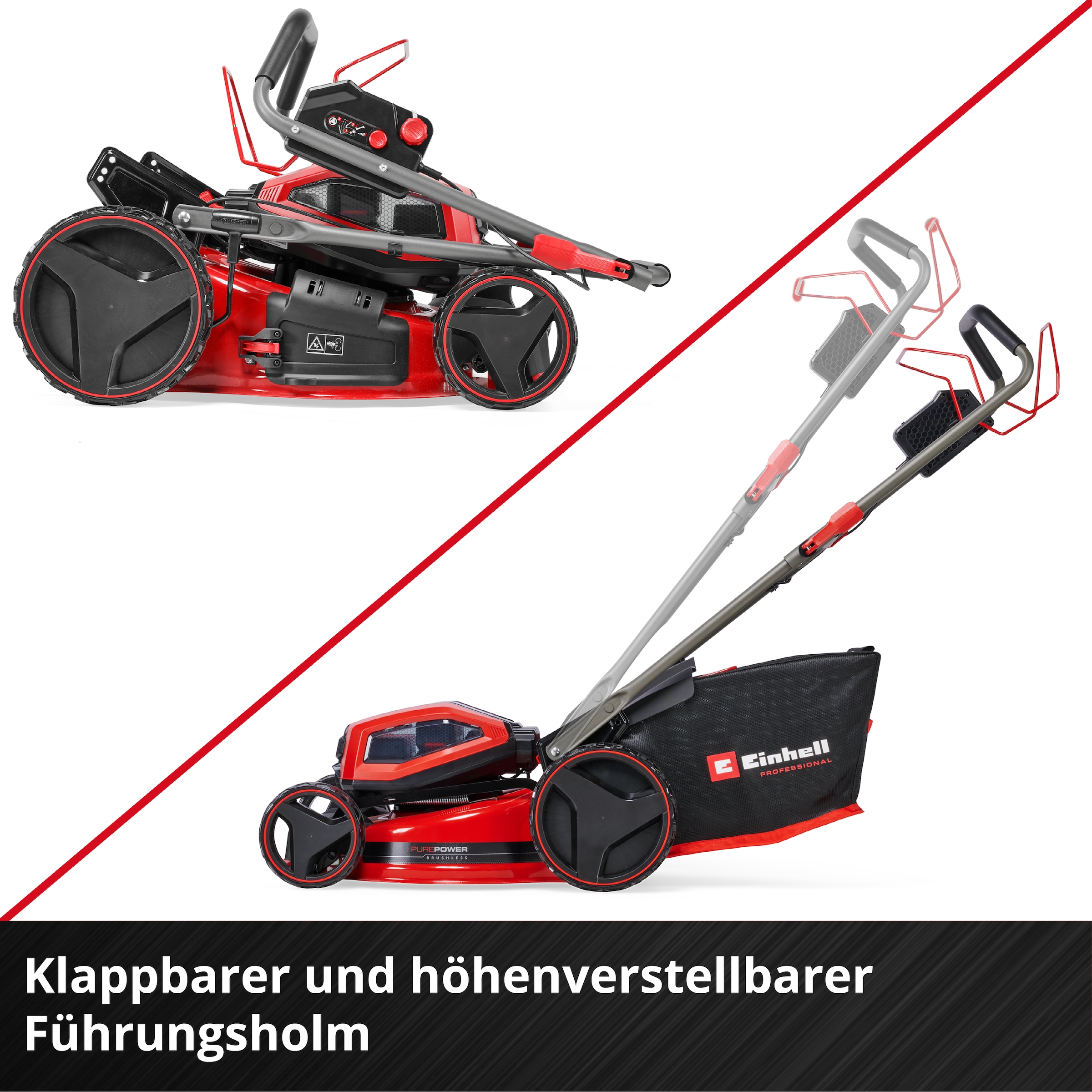 Einhell Akkurasenmäher »GP-CM 36/47 S Li BL (4x4,0Ah)« 4 x 4 Ah Akku und 2 Twincharger