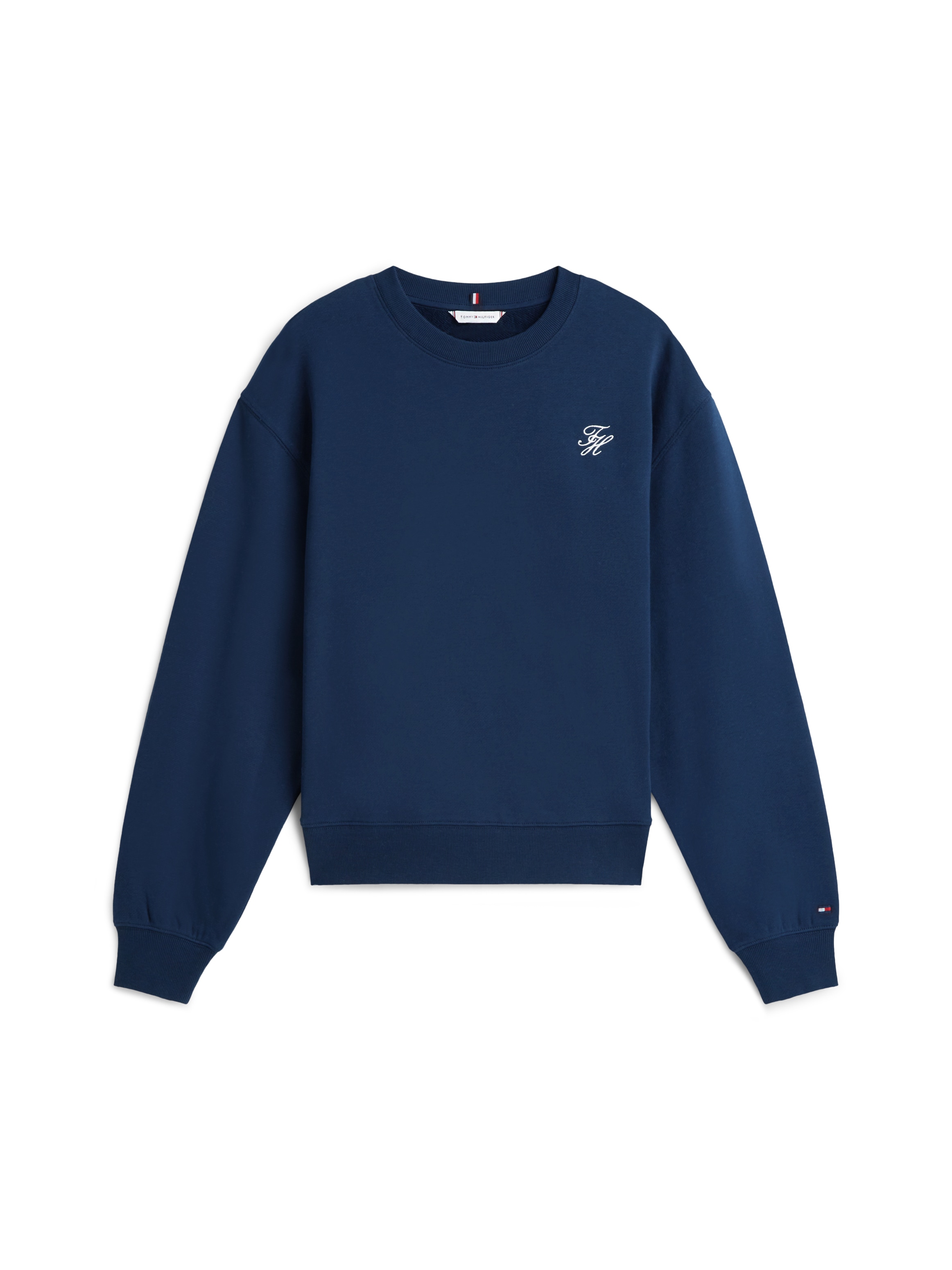 Tommy Hilfiger Sweatshirt »TH SCRIPT REG TERRY SWTSHRT«, Baumwollmischung, Stretch, regular fit
