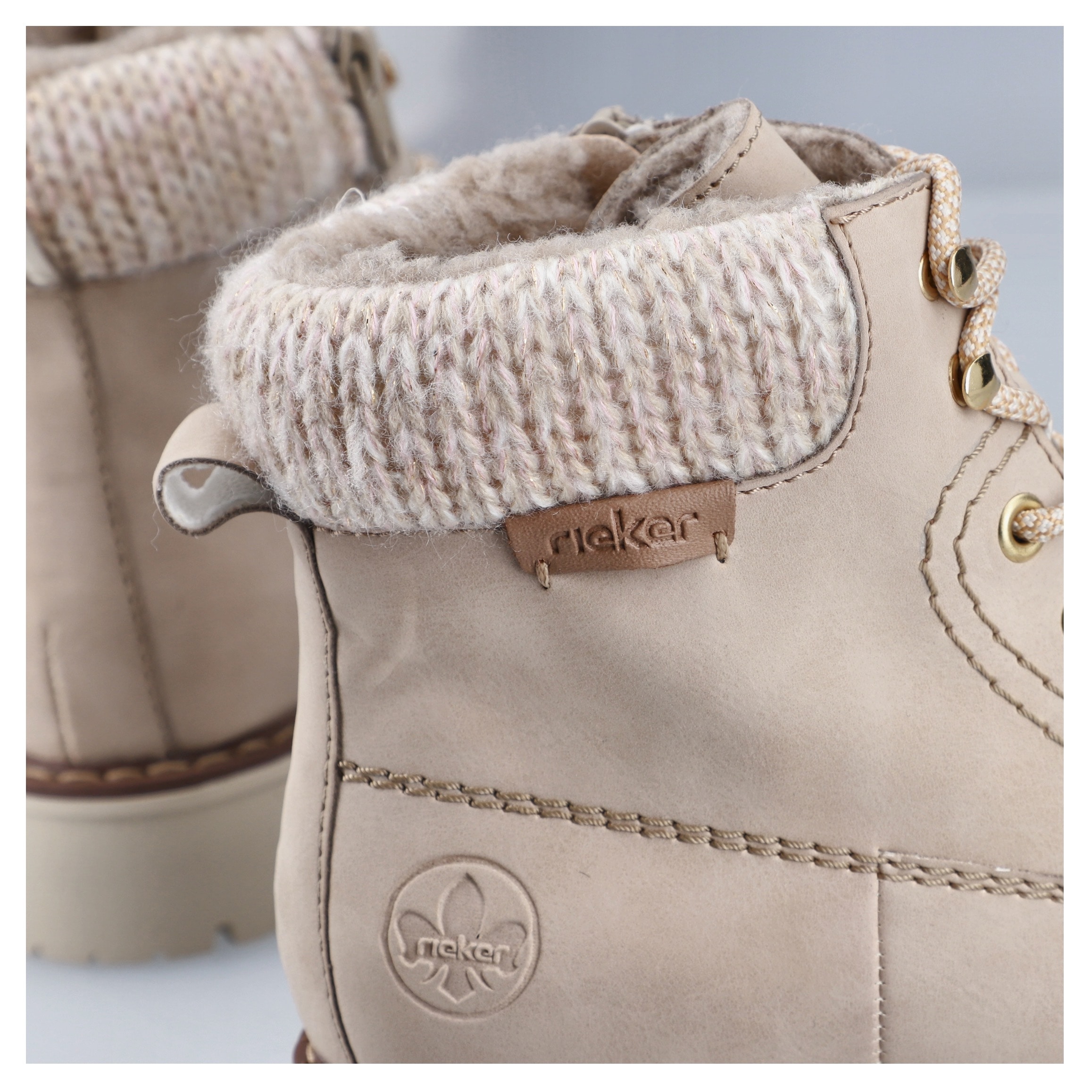 Rieker Winterstiefelette, Schnürboots, Winterboots, Blockabsatz, mit Innenreißverschluss