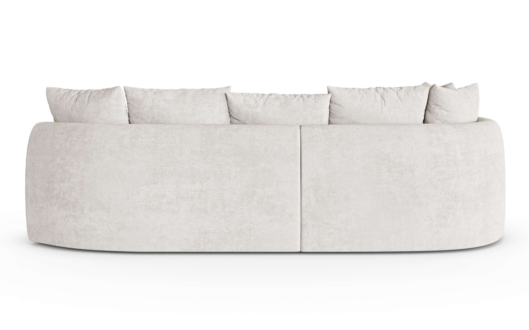 homsy by Ana Johnson Ecksofa »PEBBLA L-Form mit vielen Kissen, modernes Design, Bezug- Struktur« Breite 267 cm, Design-Sofa mit Ottomane recht/links bestellbar