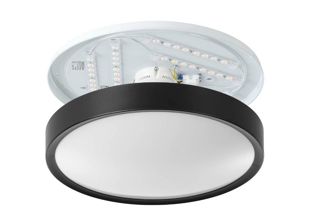EGLO Deckenleuchte »MUSURITA« LED-Modul 1 Stk. Warmweiß Deckenlampe, Wohnzimmer, Stahl, Kunststoff, Ø 44 cm