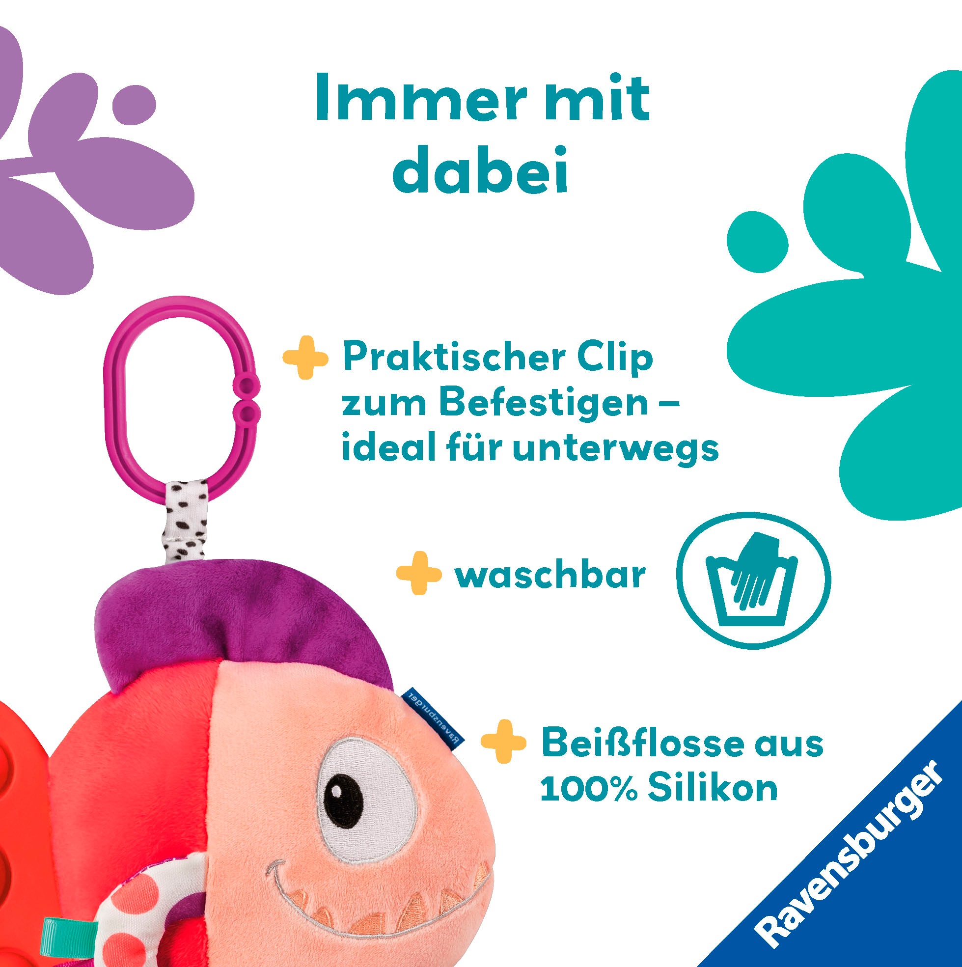 Ravensburger Greifspielzeug »Play+ Pop-it Piranha (rot)«